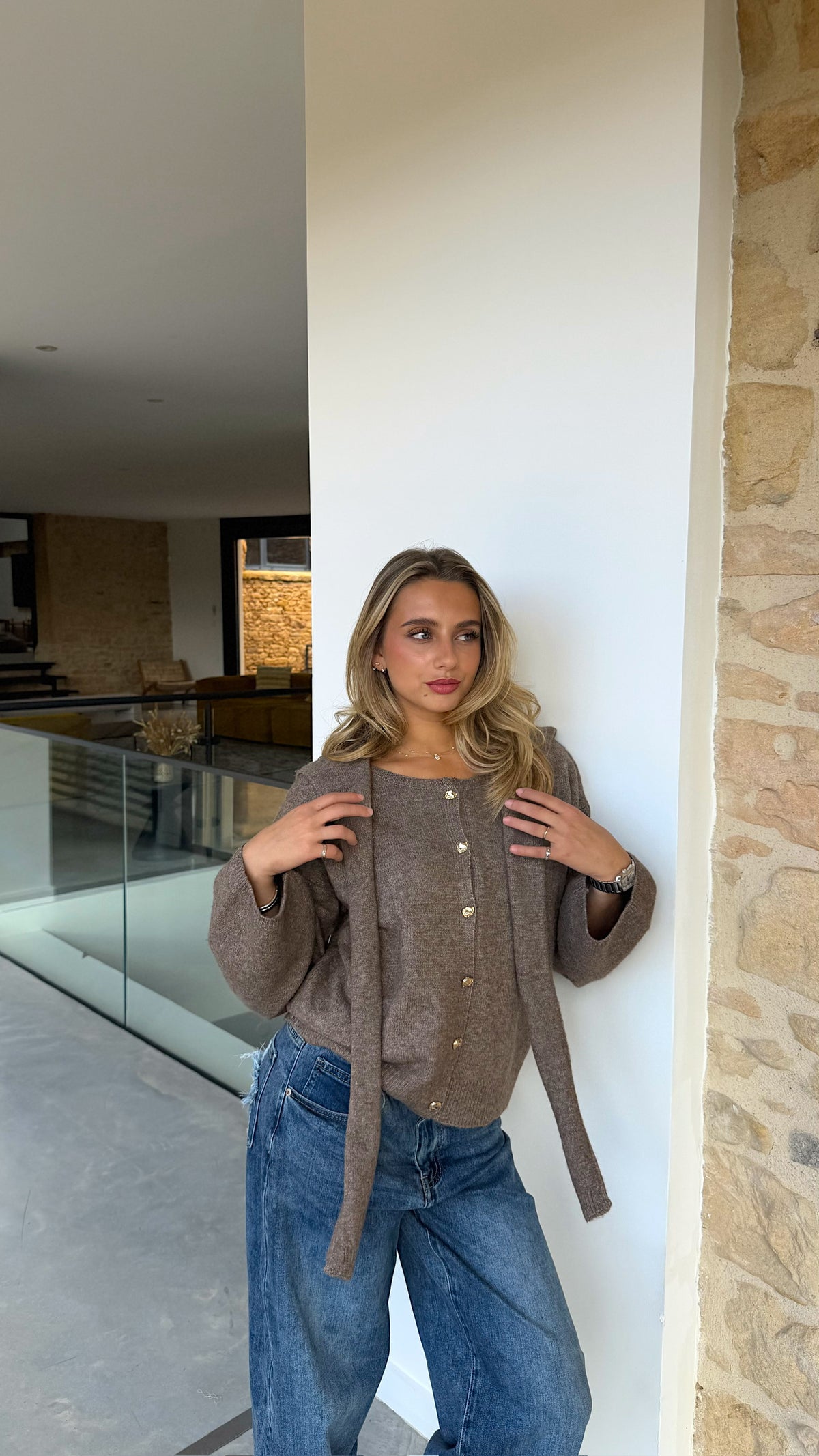 LAURA CARDIGAN - TAUPE