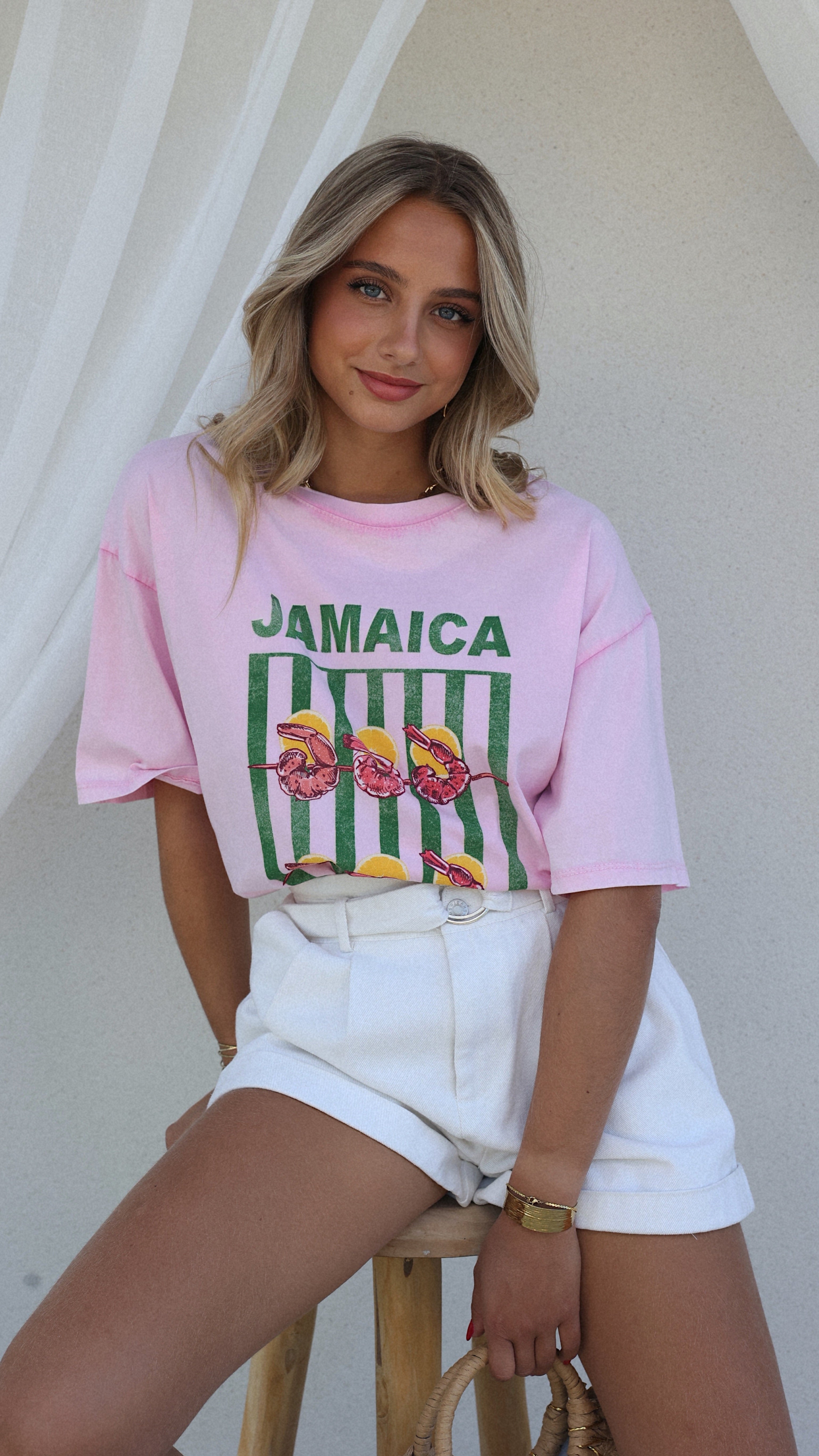 CAMISETA JAMAICA - ROSA