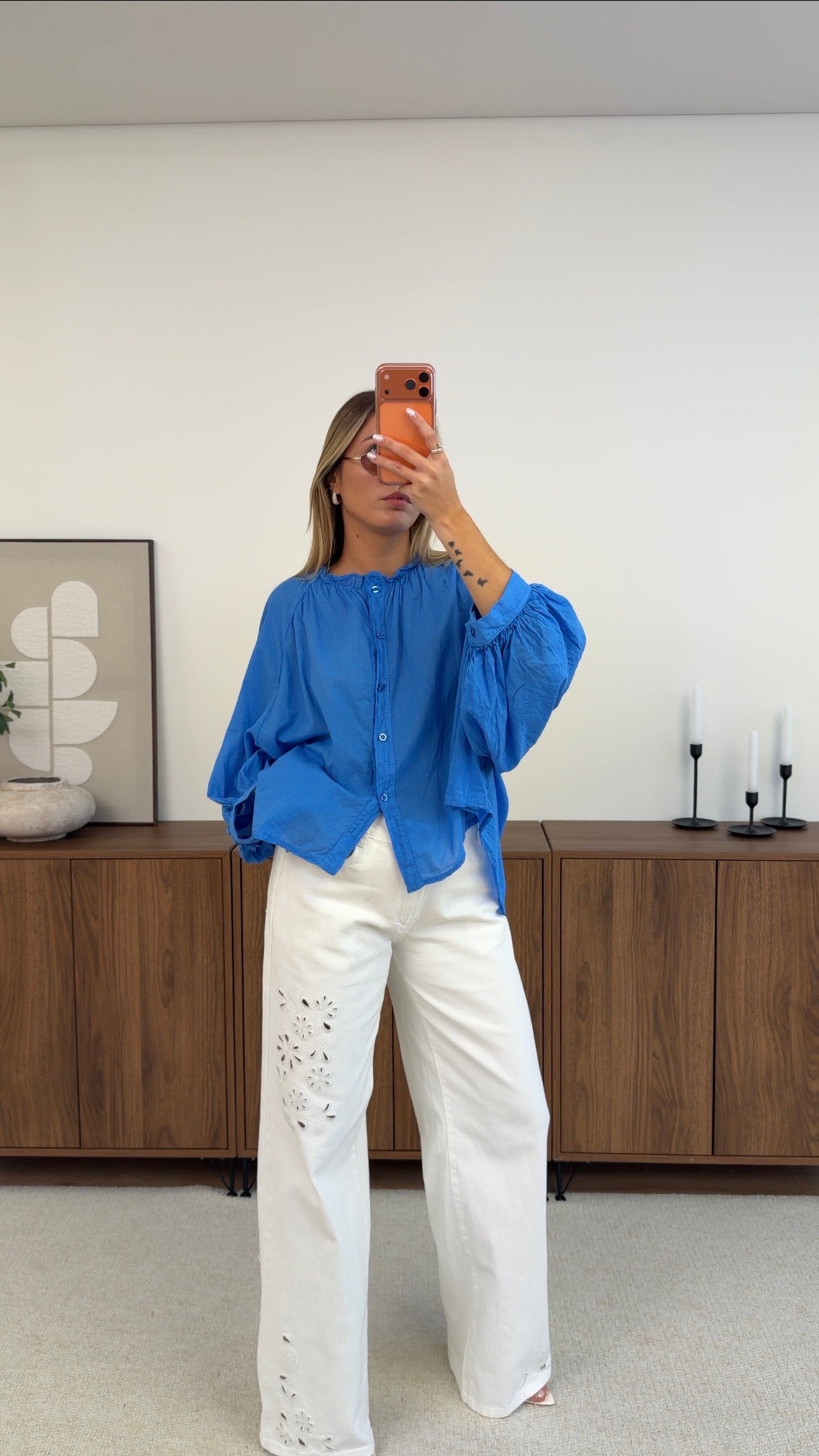 AZÉLIE BLOUSE - ELECTRIC BLUE