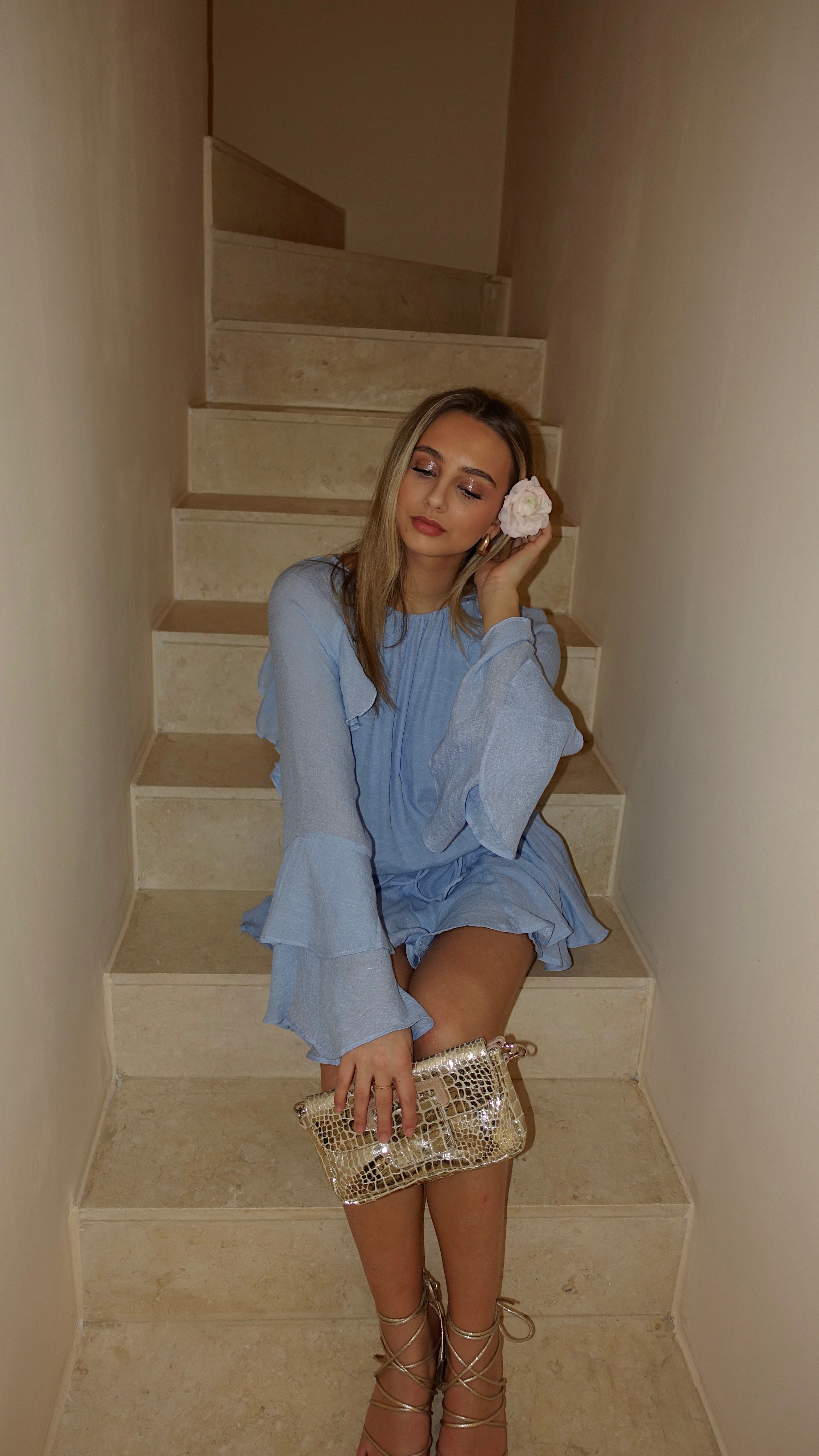 ROBE DOLORES - BLEU CIEL