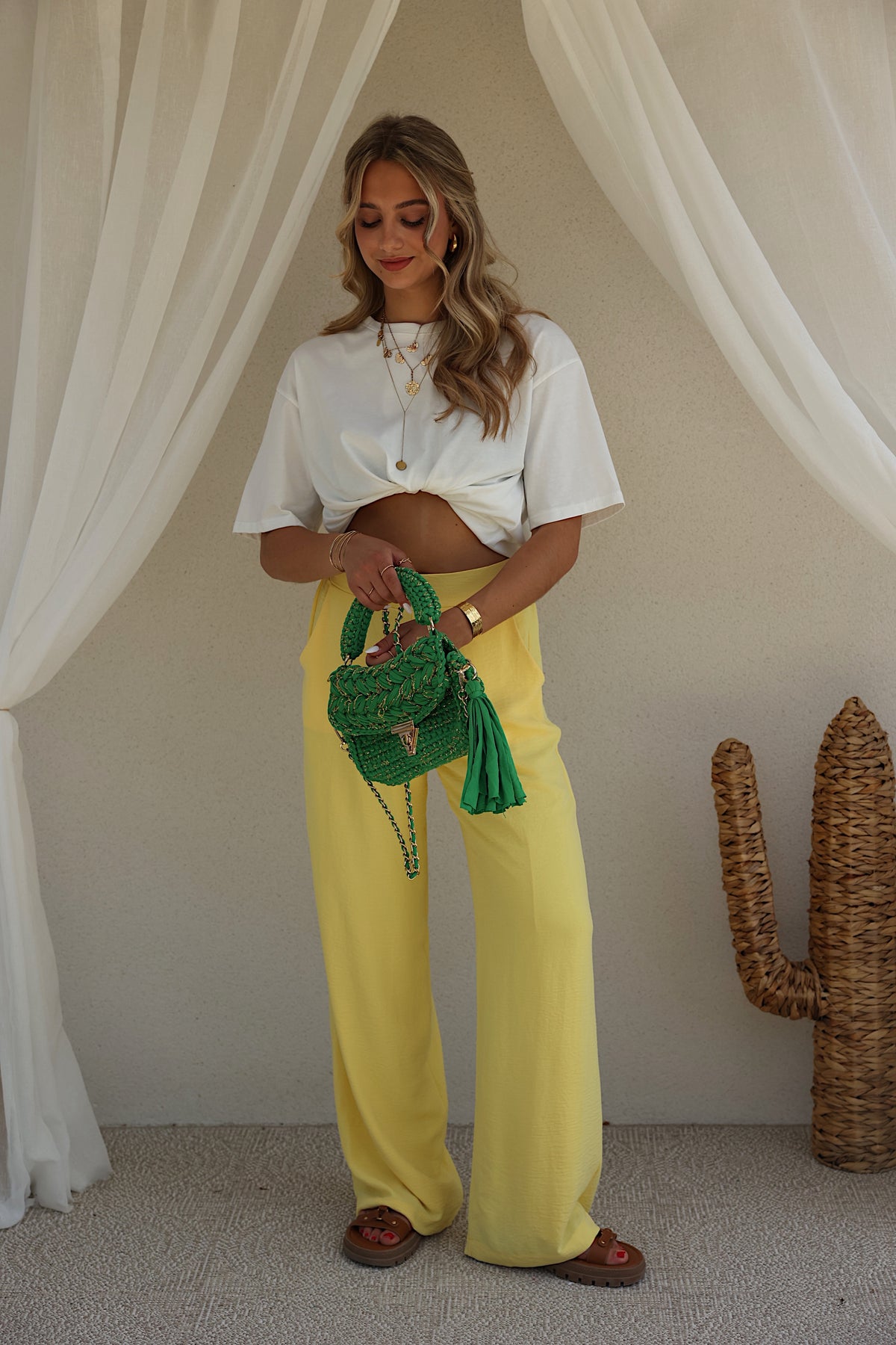 PANTALON SOLUNA - JAUNE