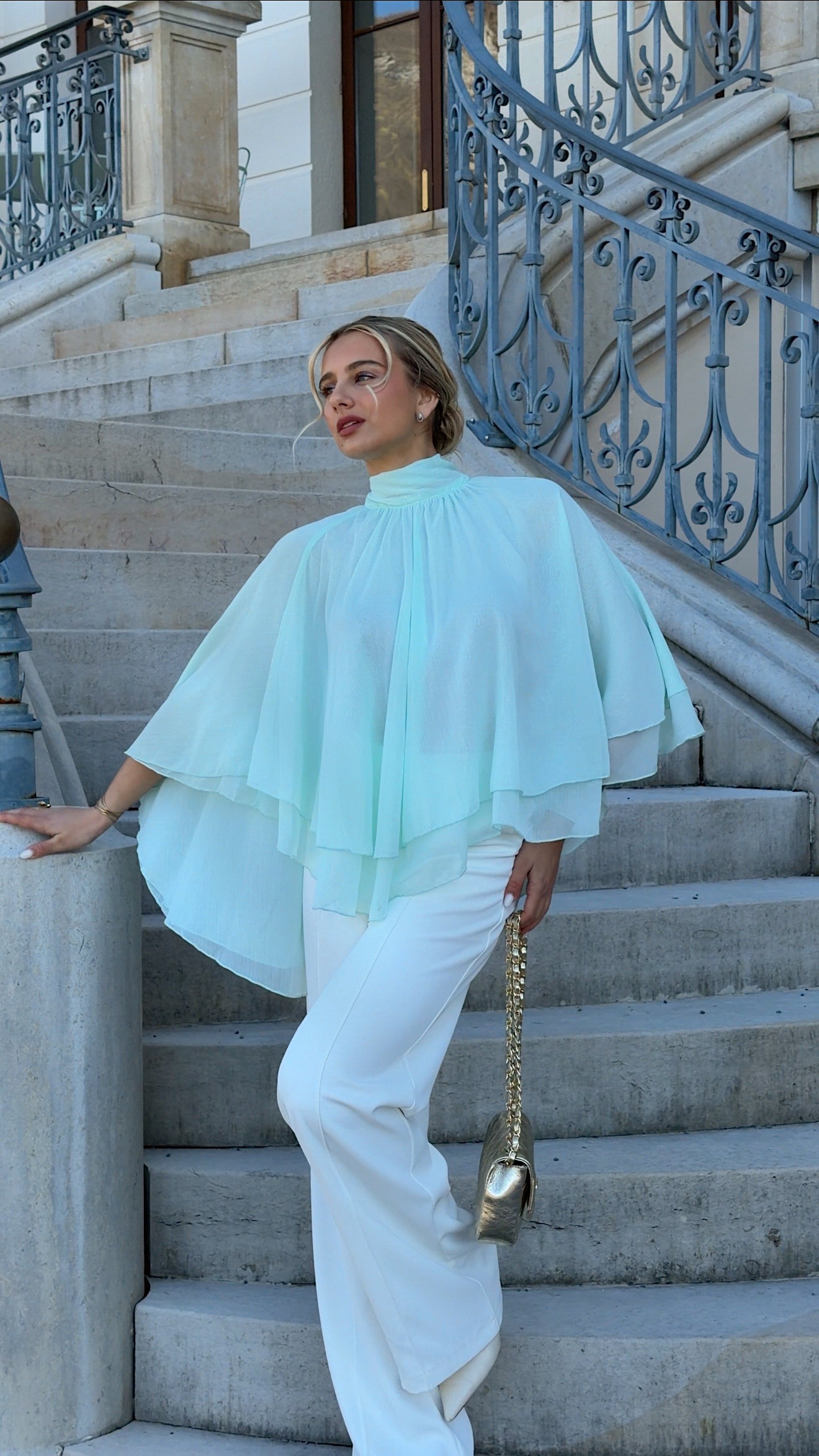 BLOUSE ISALIA - TURQUOISE
