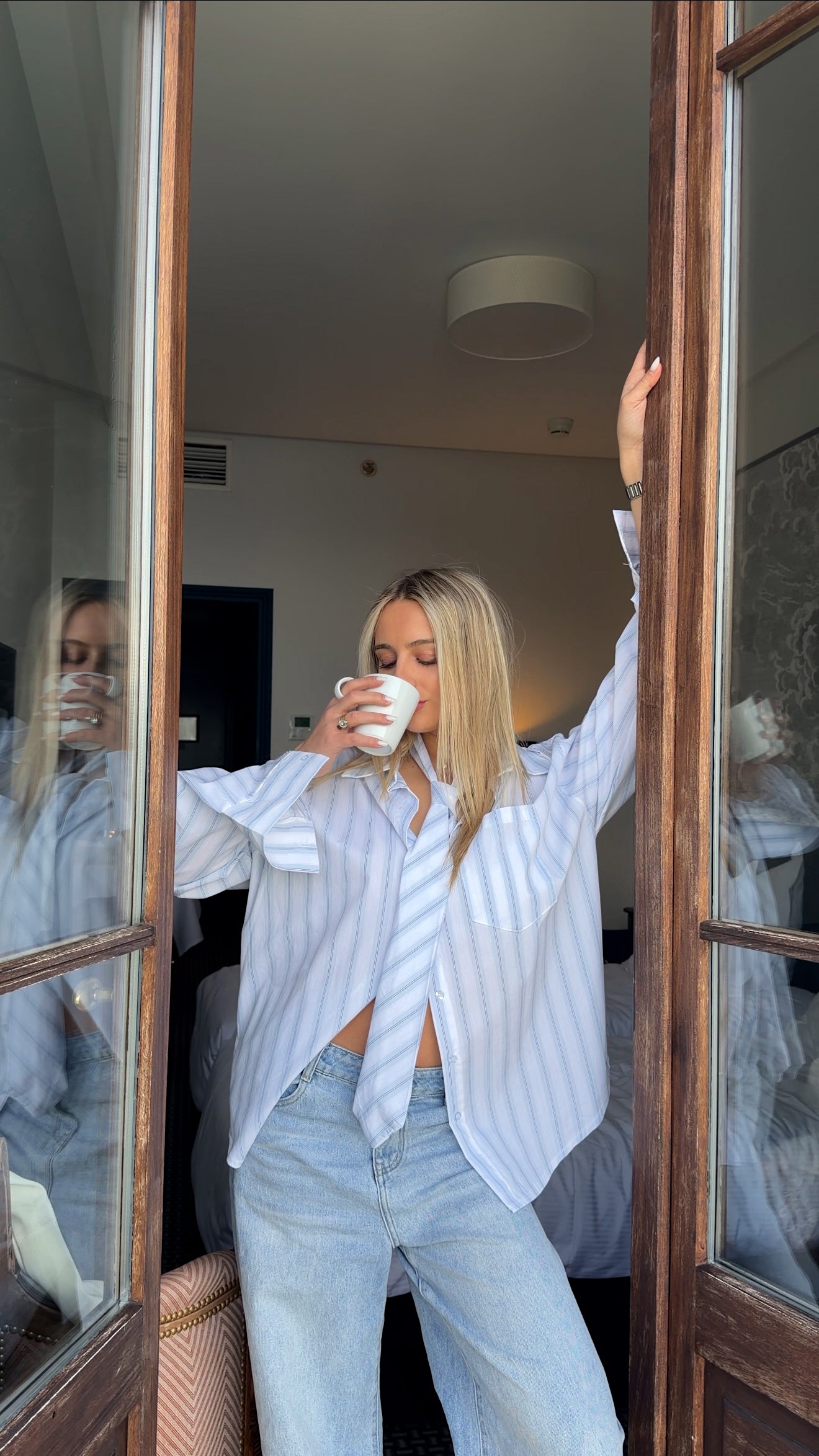 CAMILLE SHIRT - BLUE STRIPES