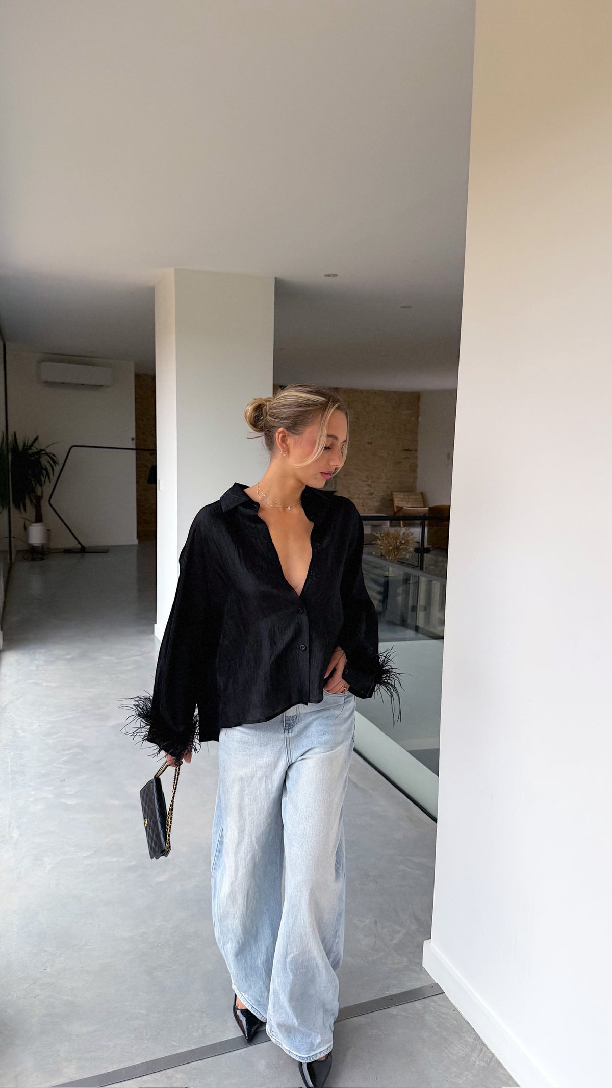 CHEMISE PLUME - NOIR