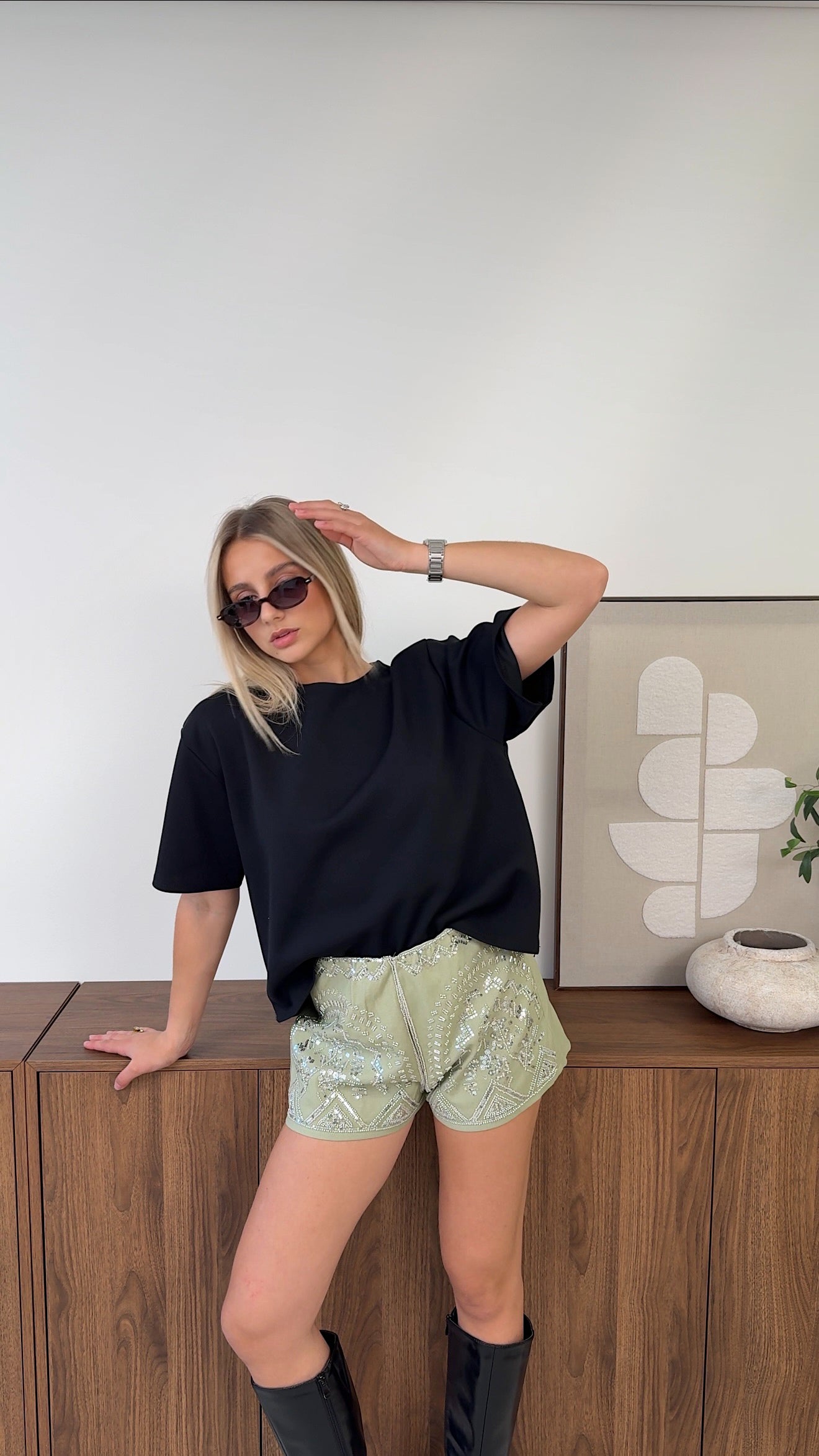 SHORT LOREN - VERDE OLIVA