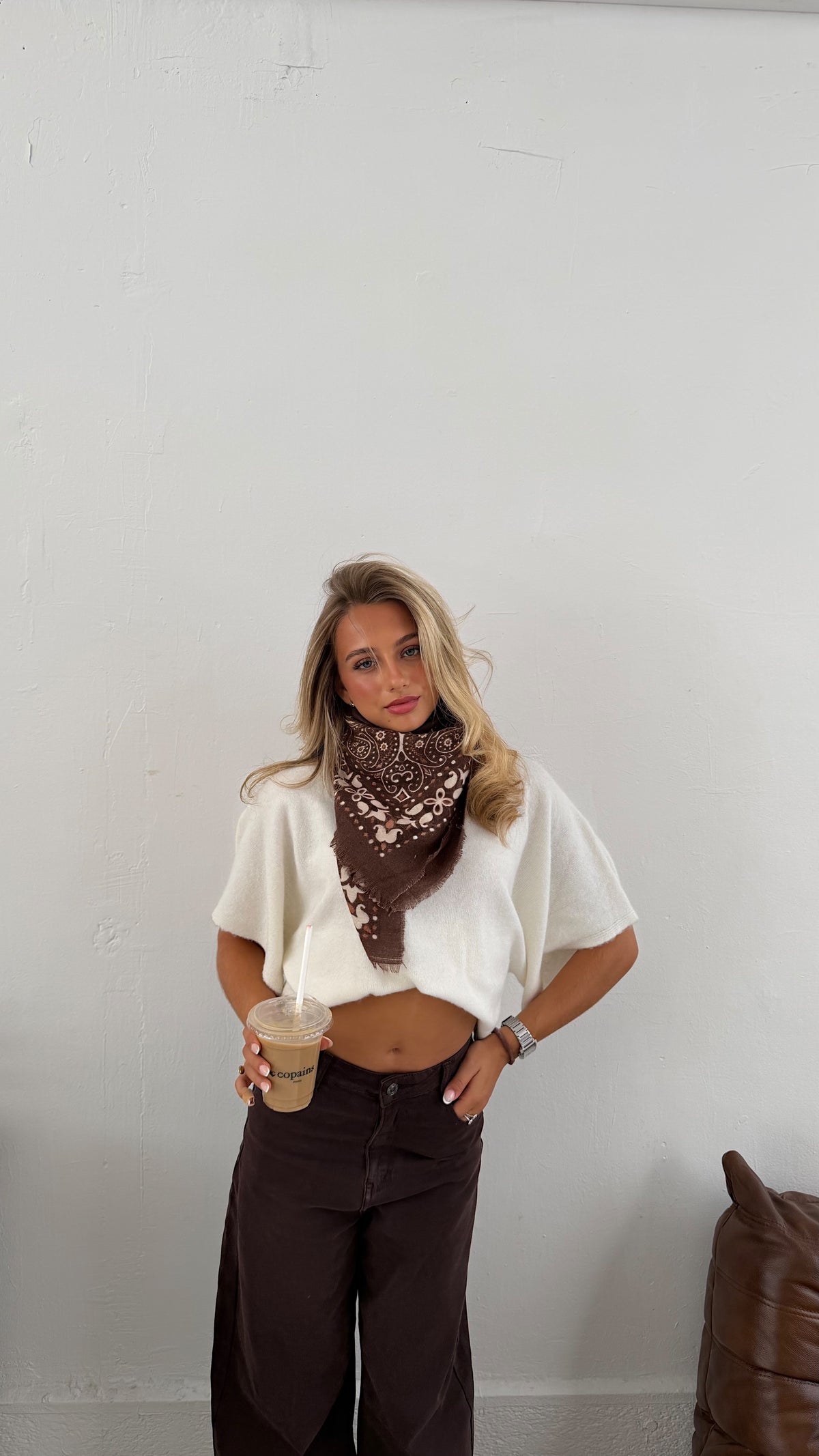 FOULARD BANDANA - CHOCO