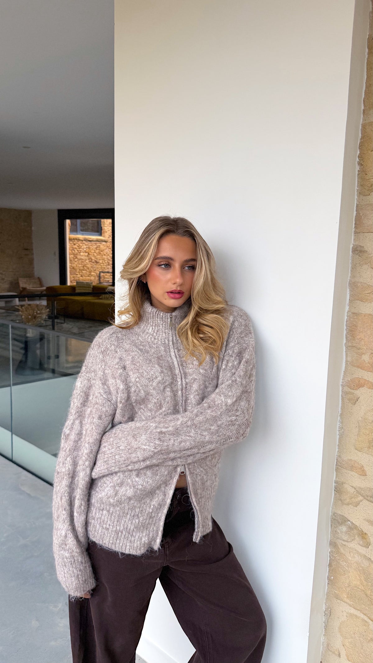 SEGOLENE CARDIGAN - TAUPE