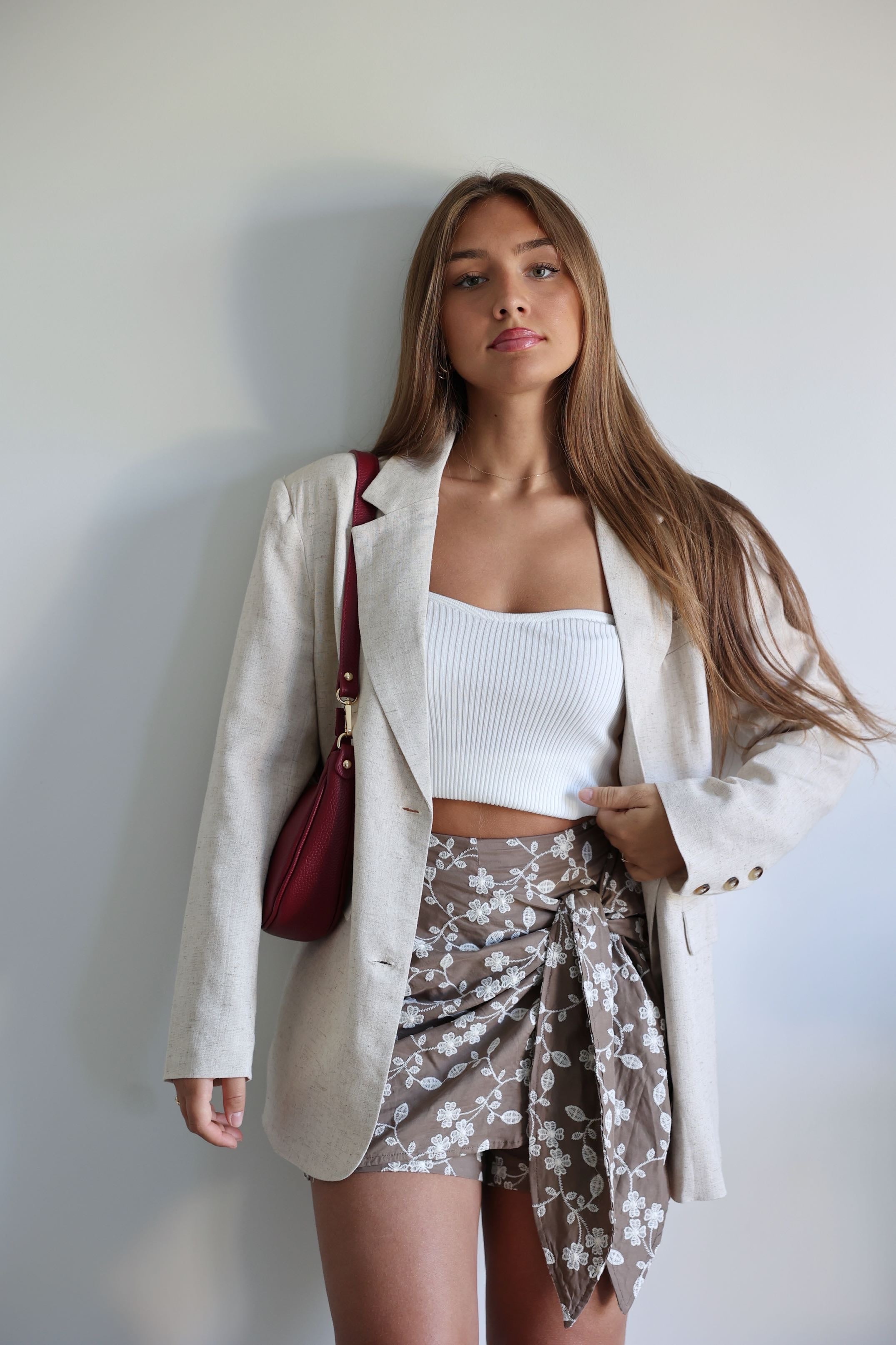 SKIRT-SHORTS - LILOU - TAUPE