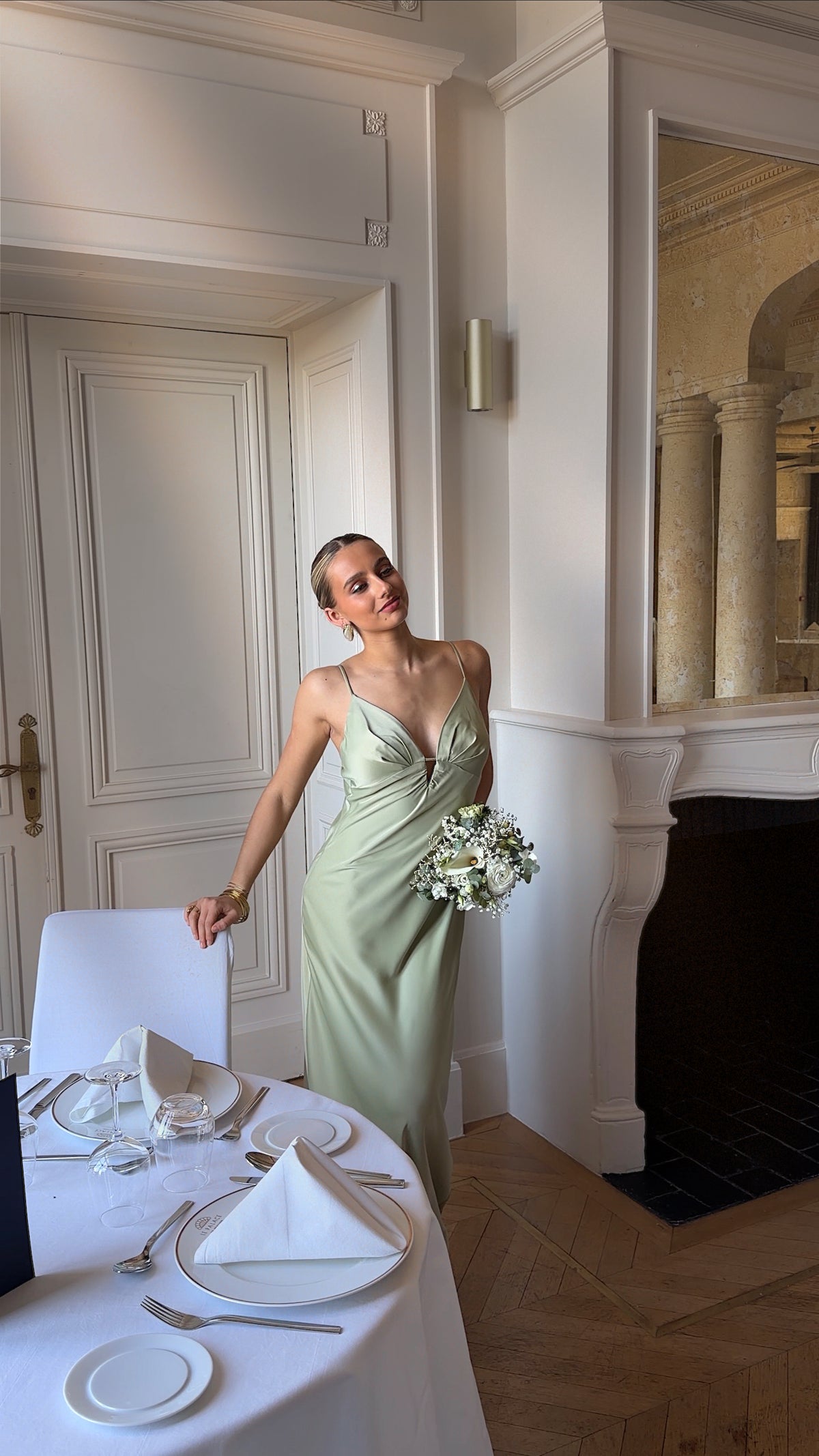 ANITA DRESS - SAGE GREEN