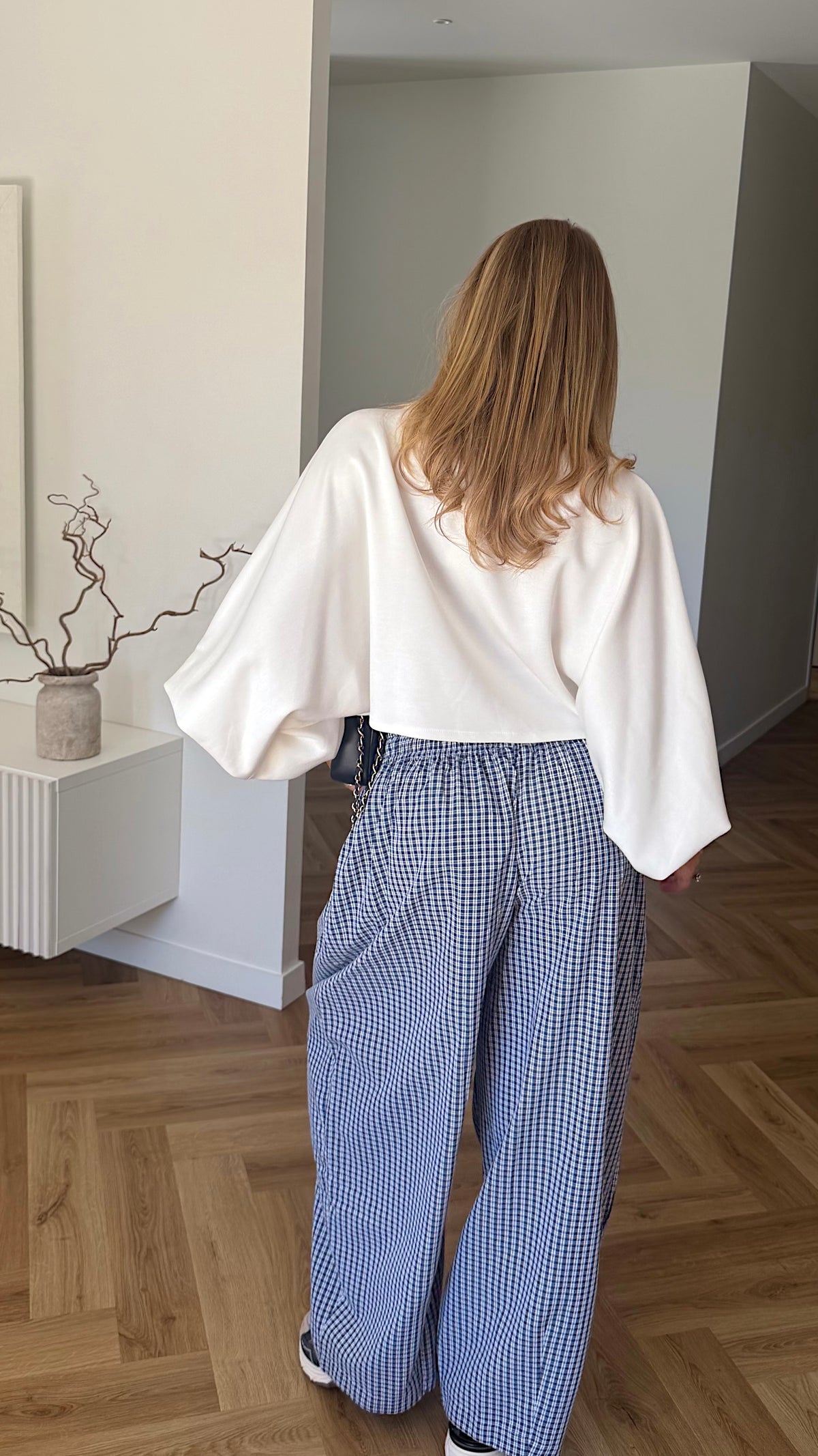 PANTALON VICHY - BLEU