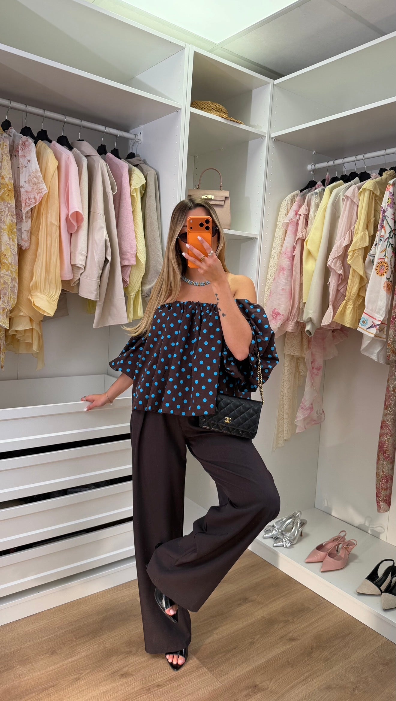 BLOUSE DOMI POIS - CHOCO