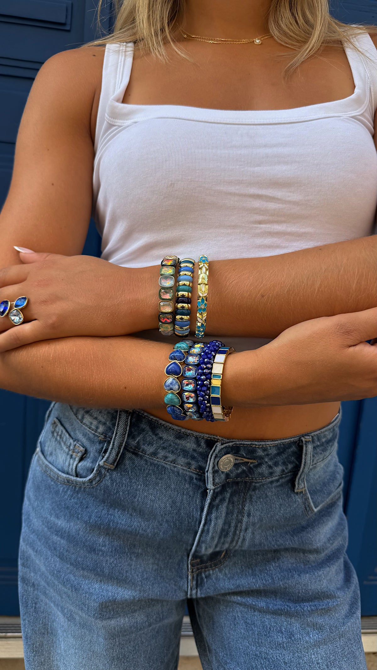 BRACELET COEUR - BLEU