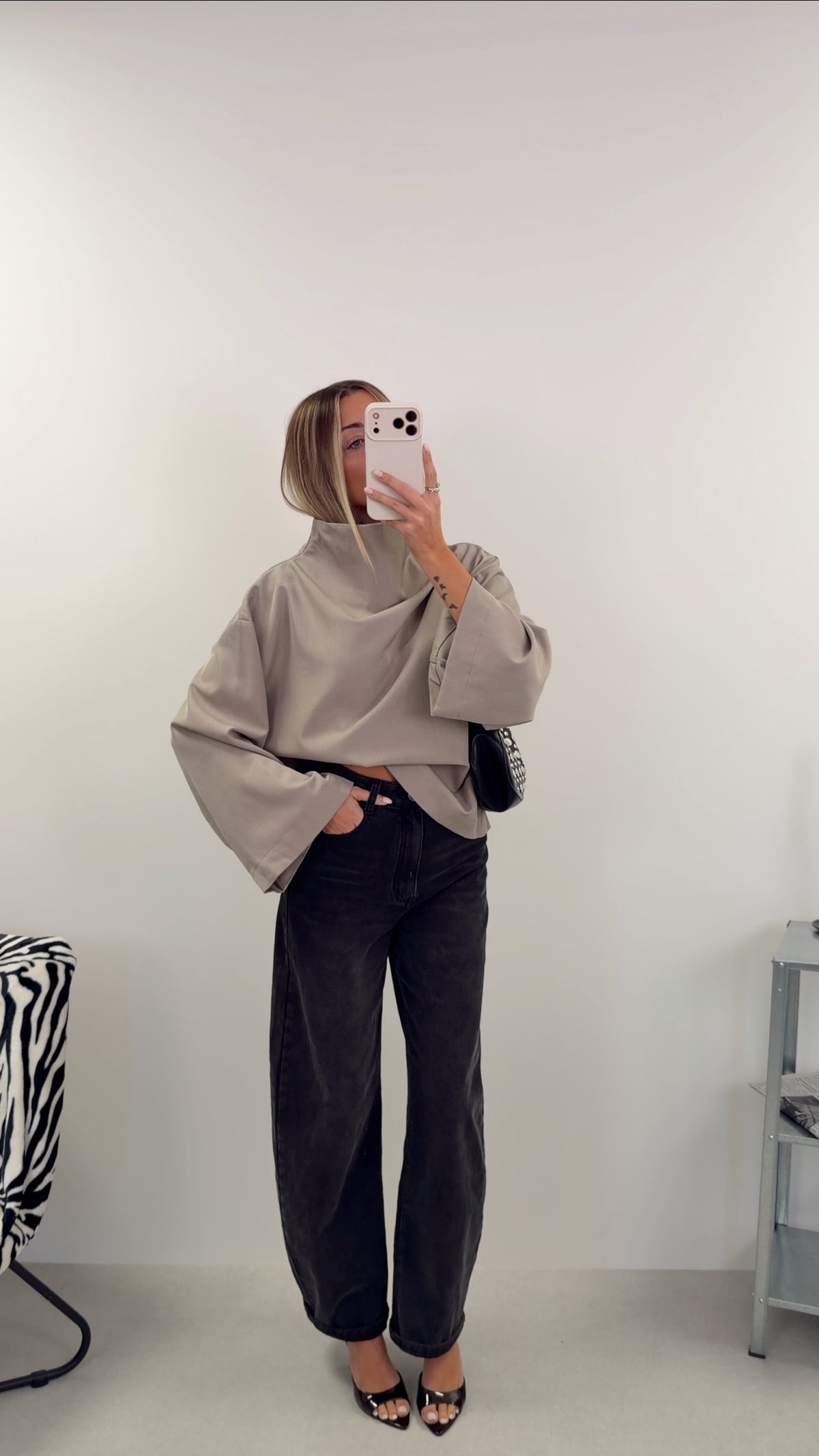 TOP PERRINE - TAUPE