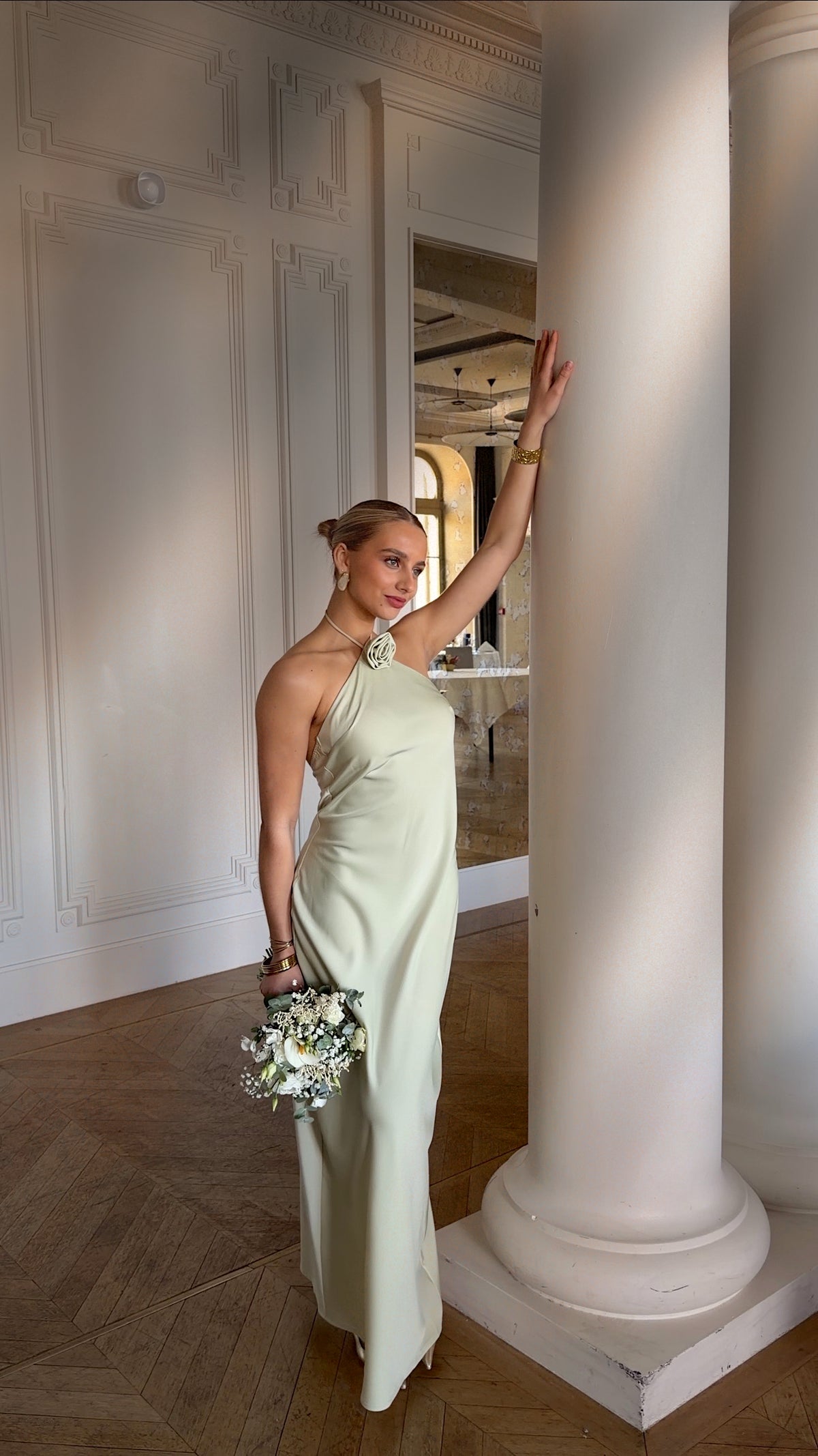 JULIA DRESS - LIME GREEN