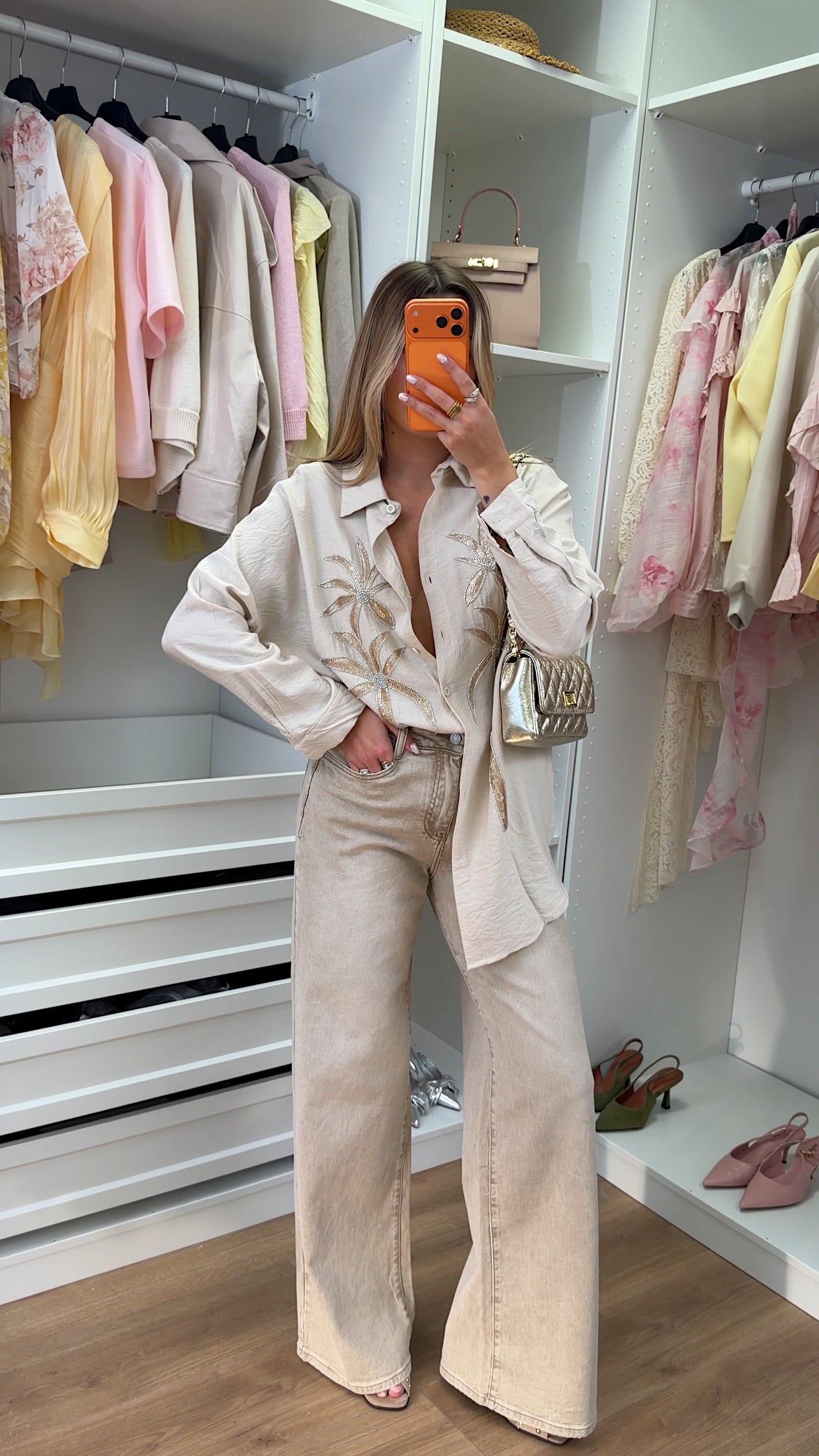 CHEMISE PALMIER - BEIGE