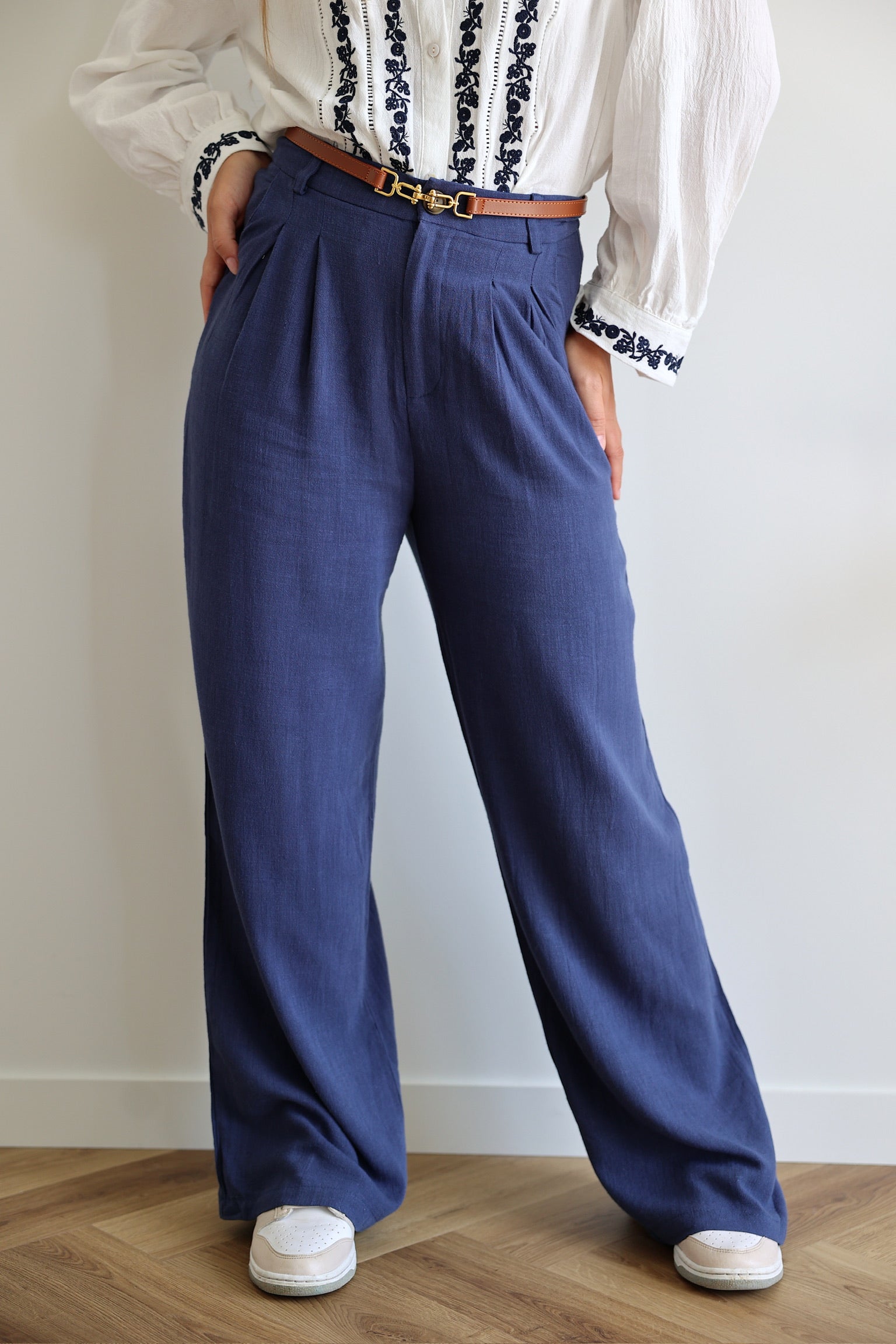 MONA PANTS - NAVY BLUE