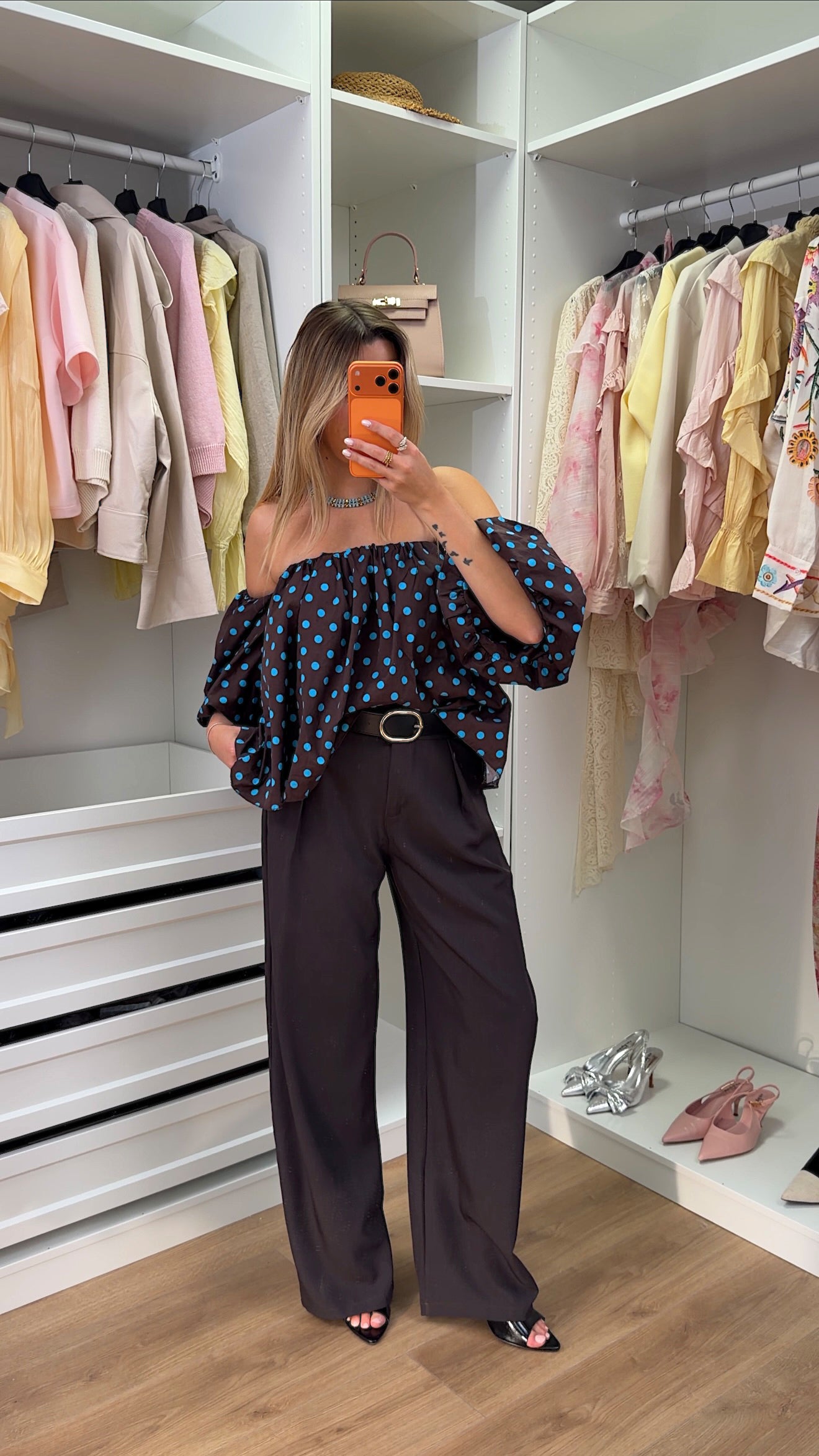 BLOUSE DOMI POIS - CHOCO