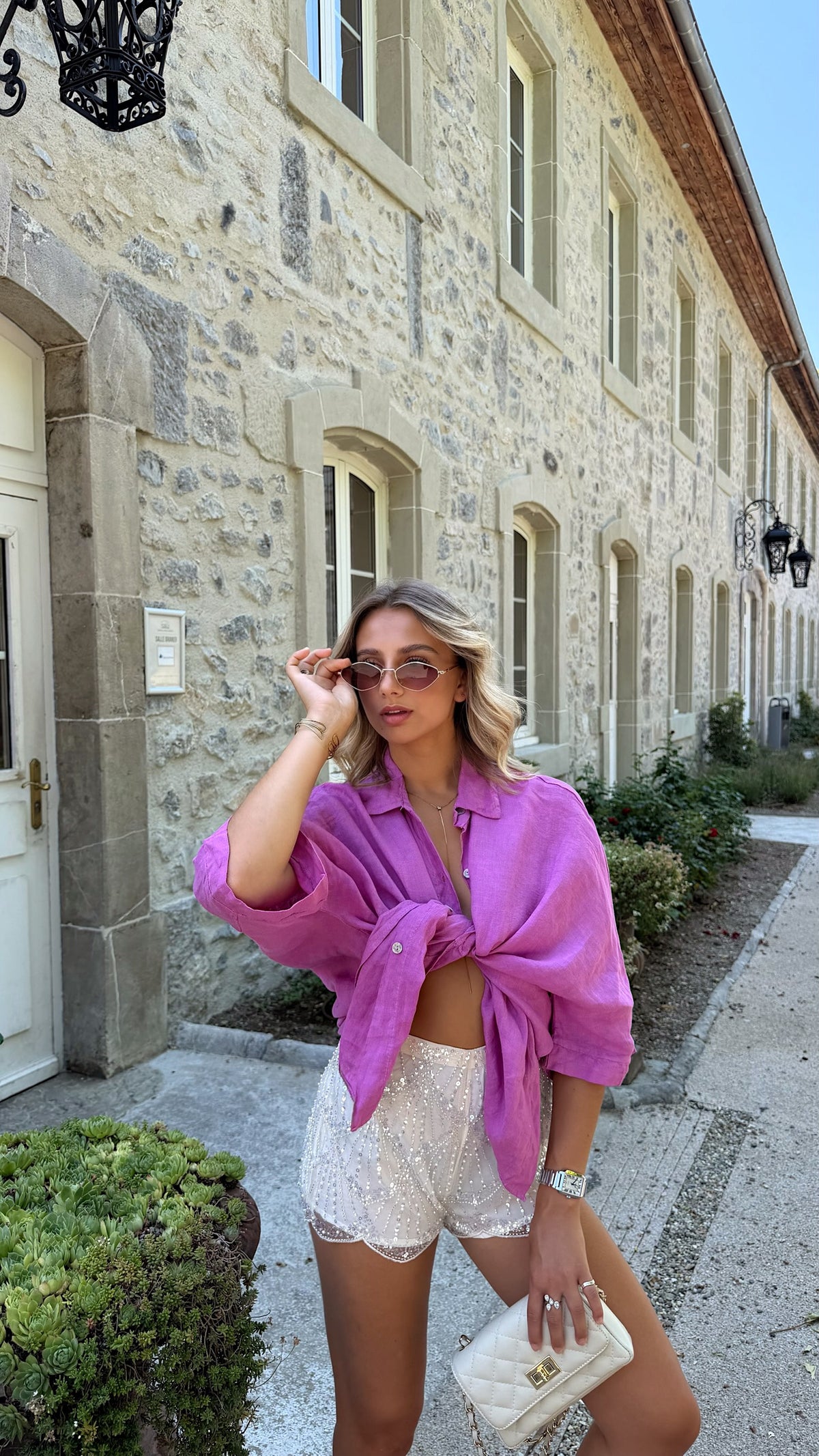 CAMISA LINA - VIOLETA