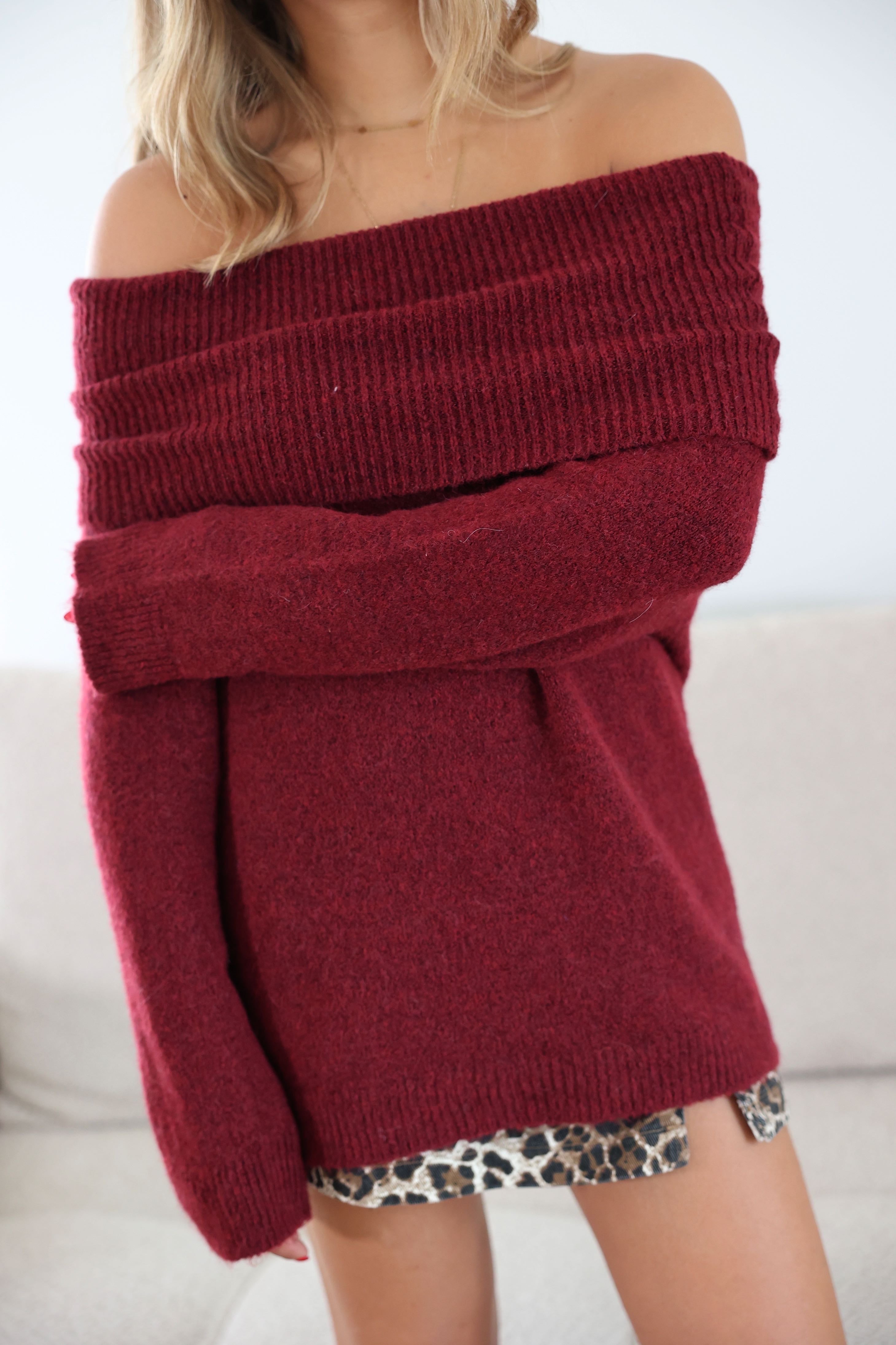 DELPHINE SWEATER - BORDEAUX