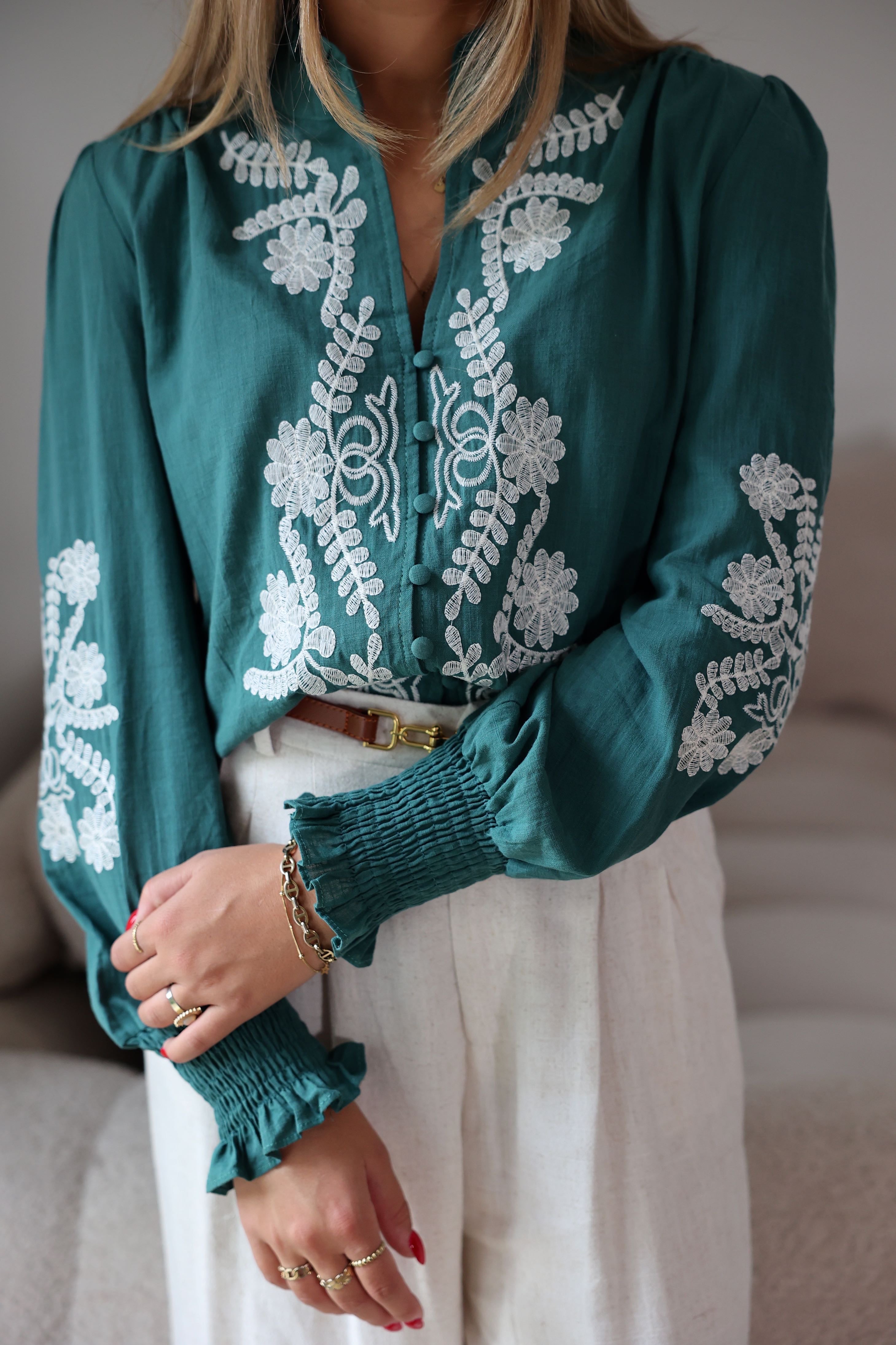 SUZANNA BLOUSE - GREEN