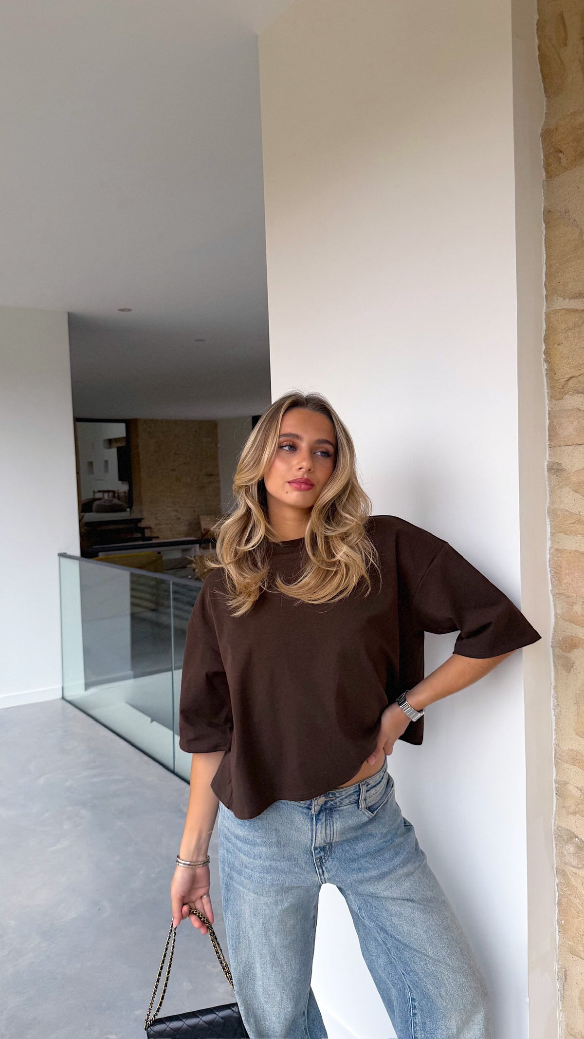 T-SHIRT LOUNA - CHOCO