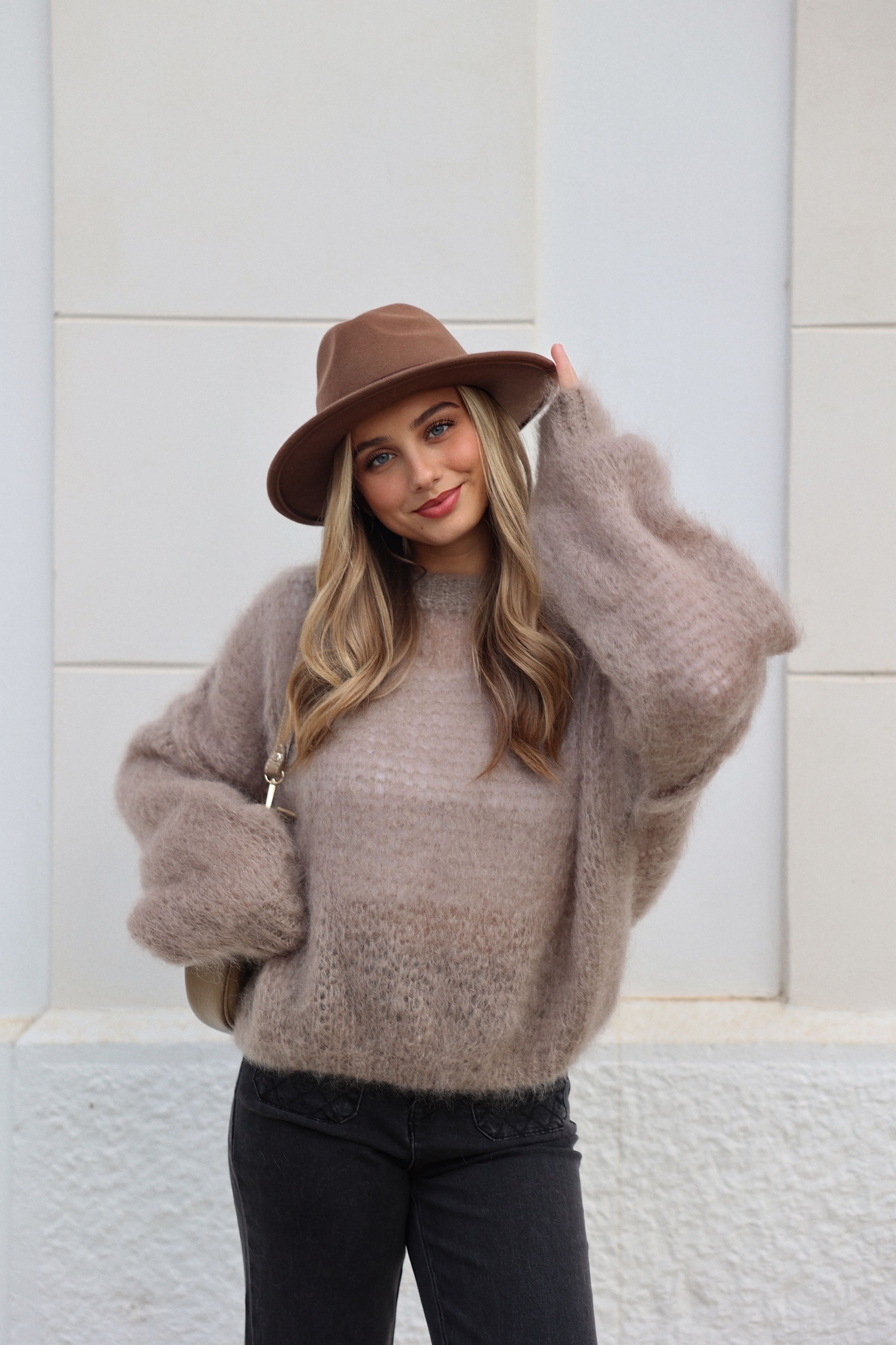 MOHAIR SWEATER - TAUPE