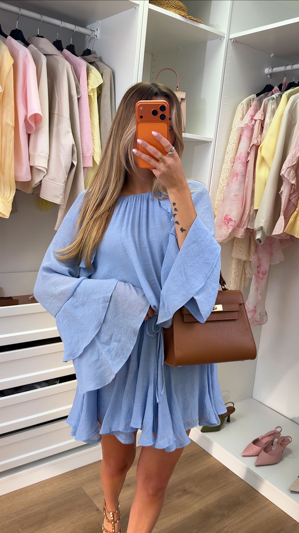 DOLORES DRESS - SKY BLUE