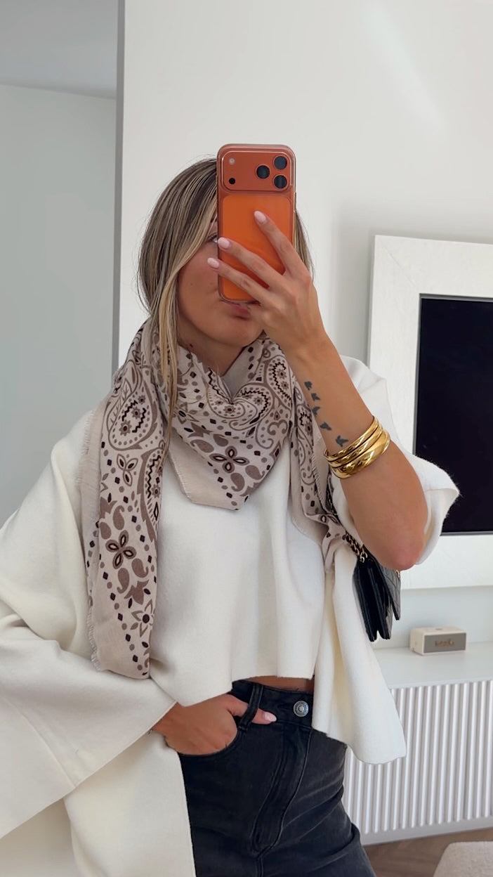 FOULARD BANDANA - BEIGE