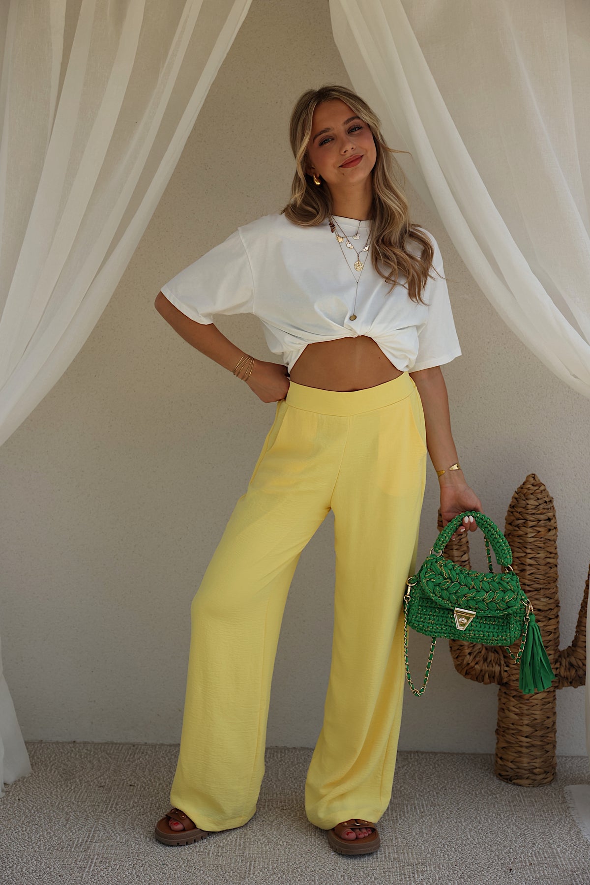 PANTALON SOLUNA - JAUNE