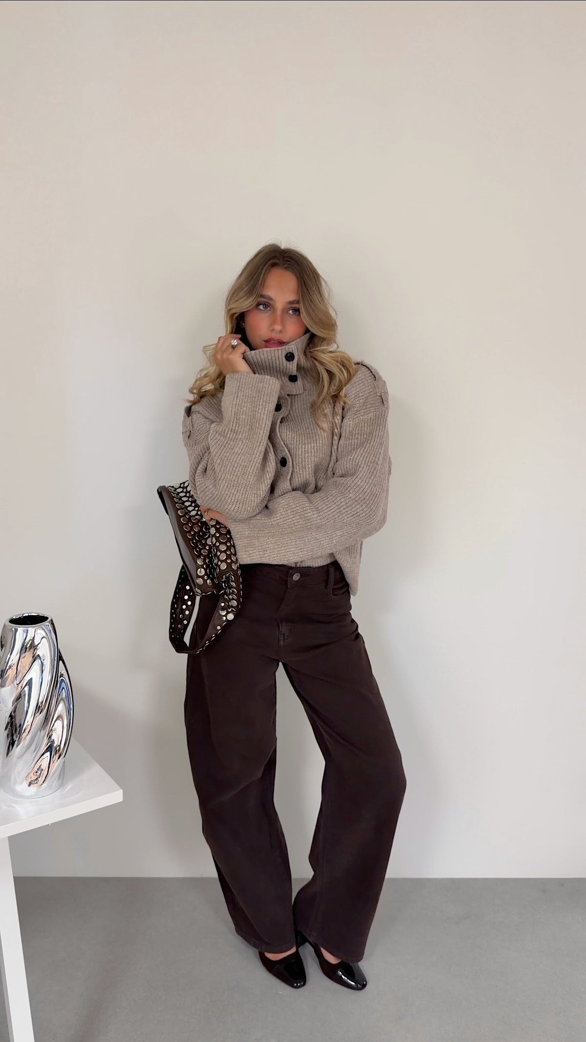 GILET LAURIE - TAUPE