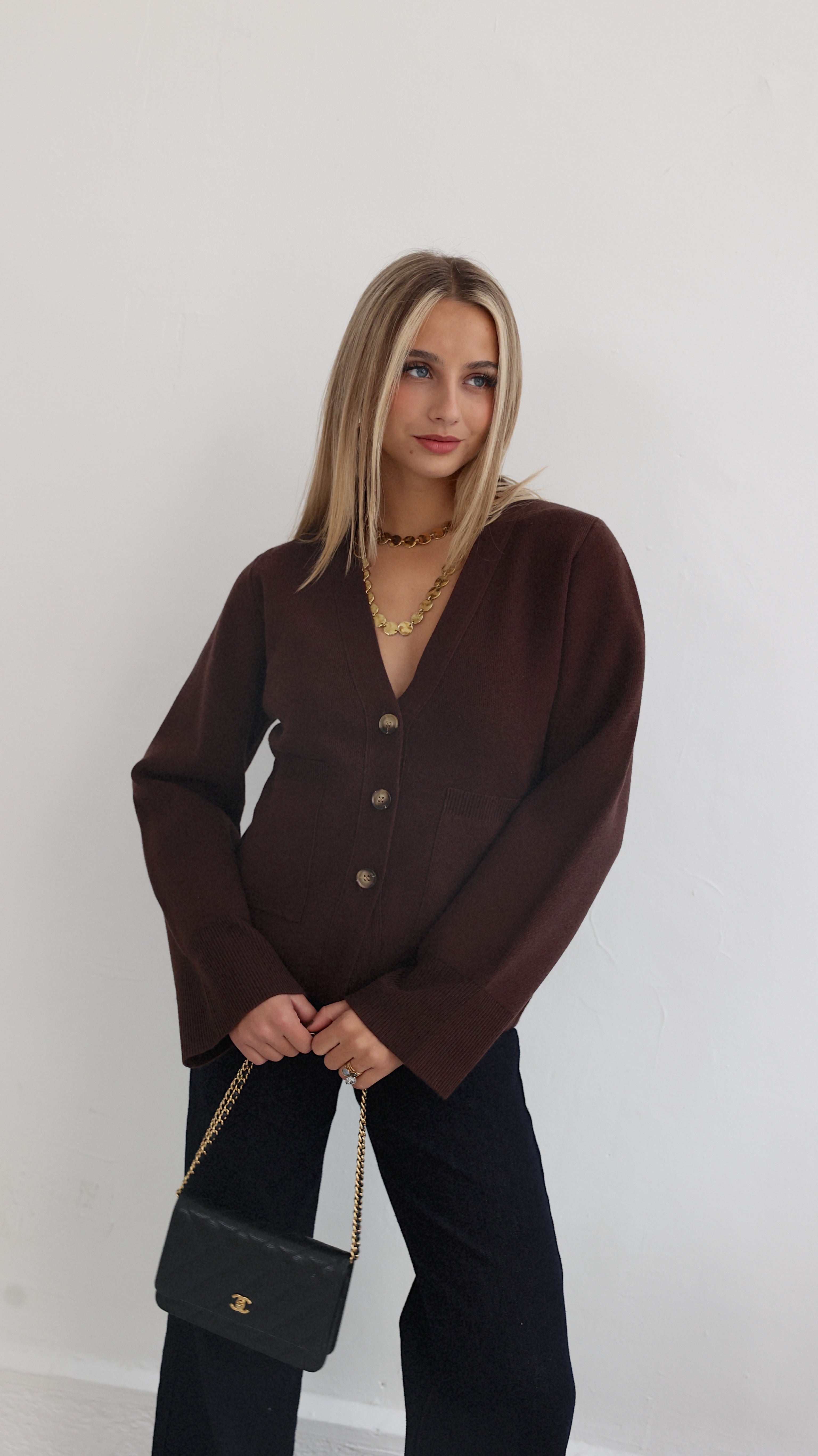 GILET SARAH - MARRON