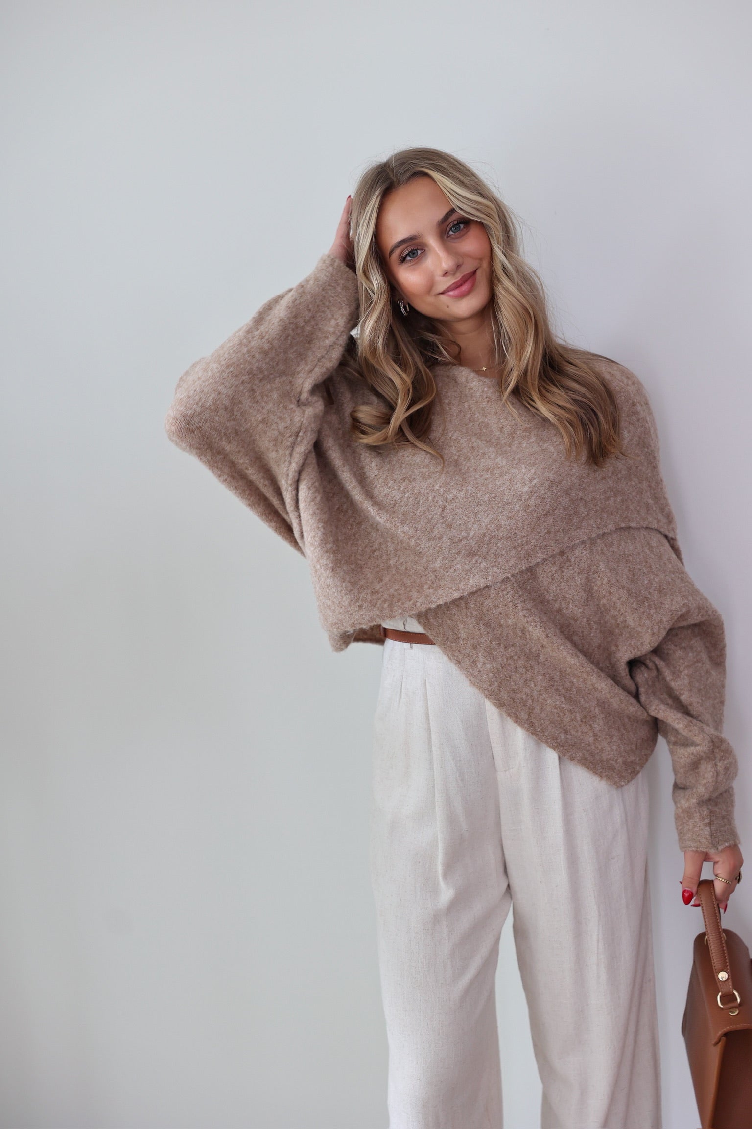 PULL PONCHO EVA - TAUPE