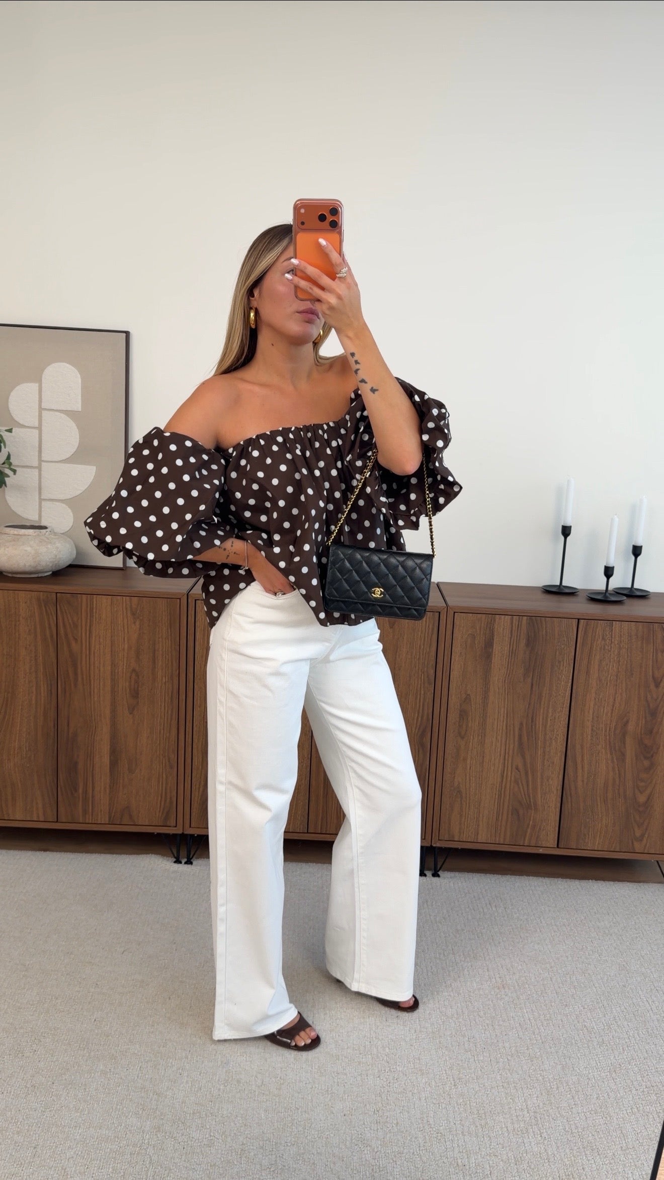 BLOUSE DOMI POIS - CHOCO ET BLANC