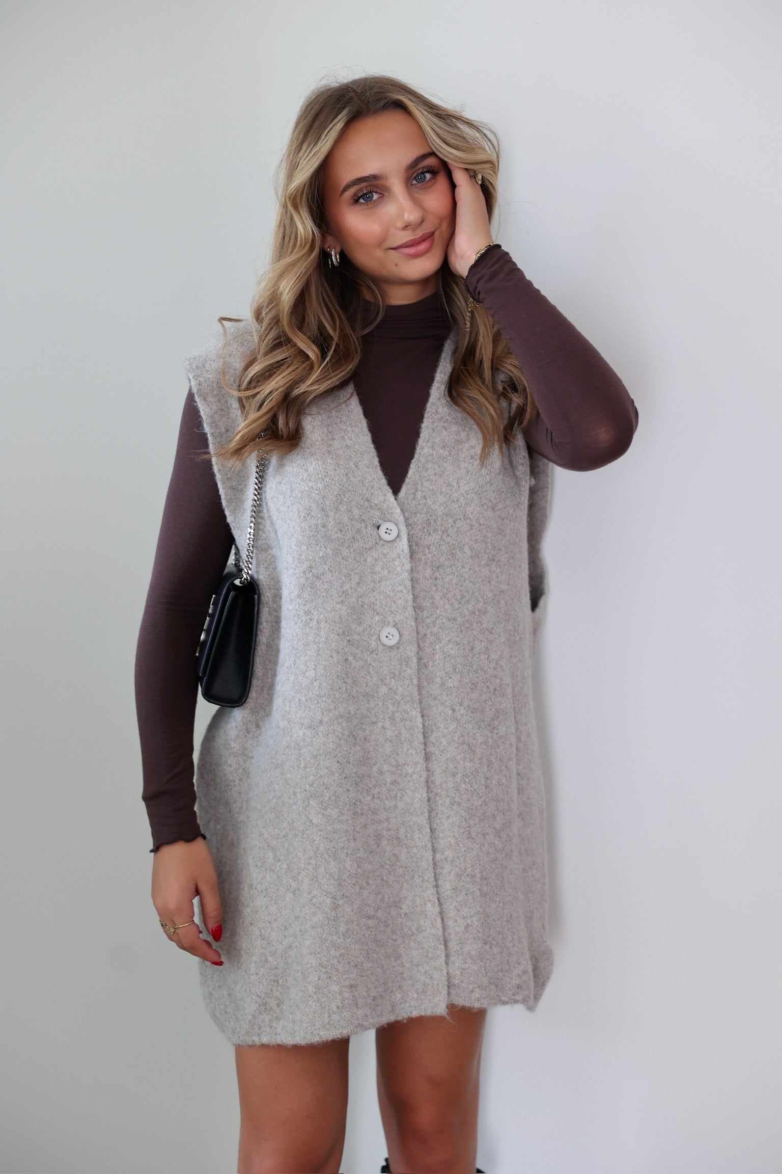 GILET SANS MANCHES ILLANA - TAUPE