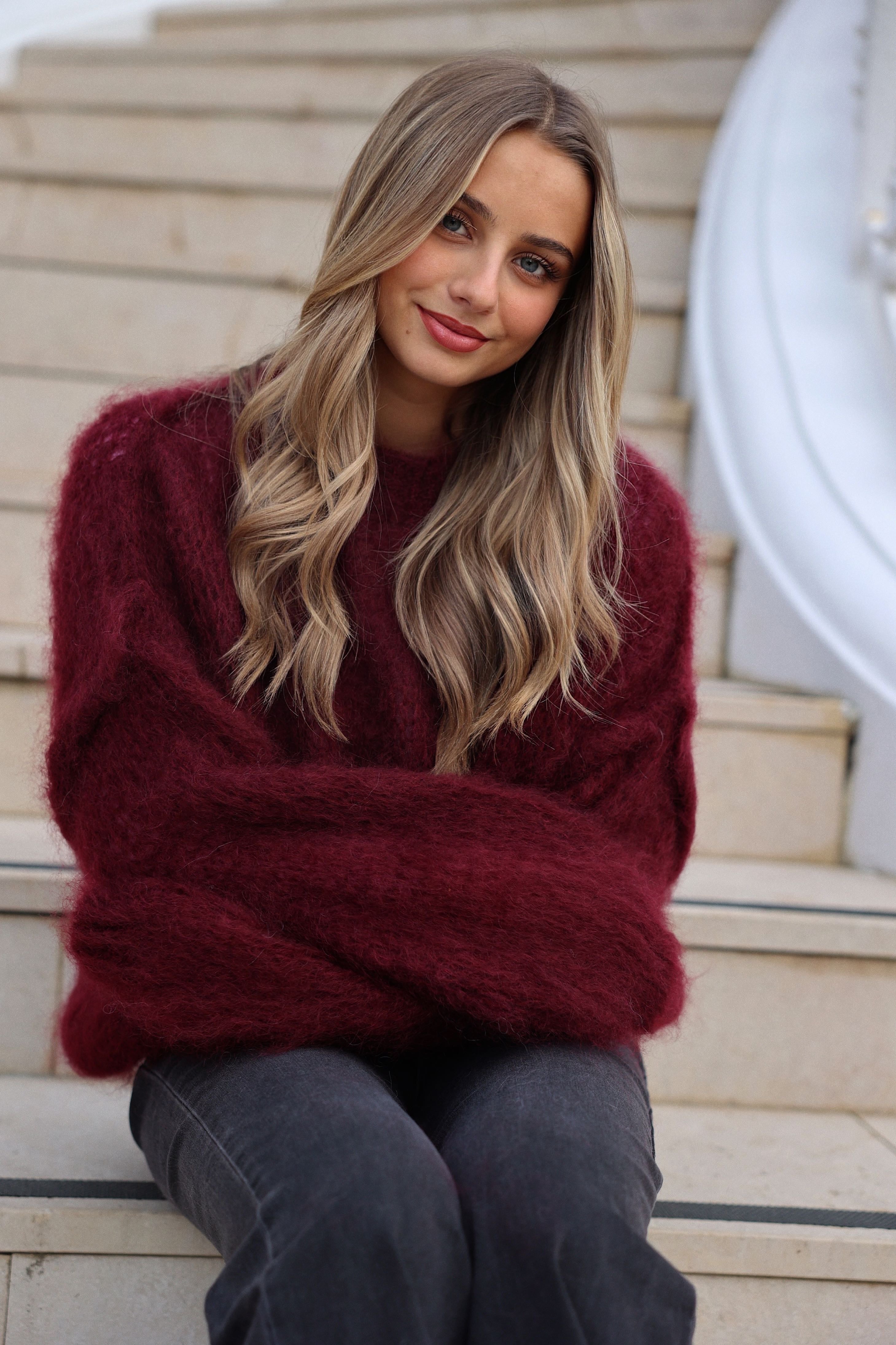 MOHAIR SWEATER - BURGUNDY