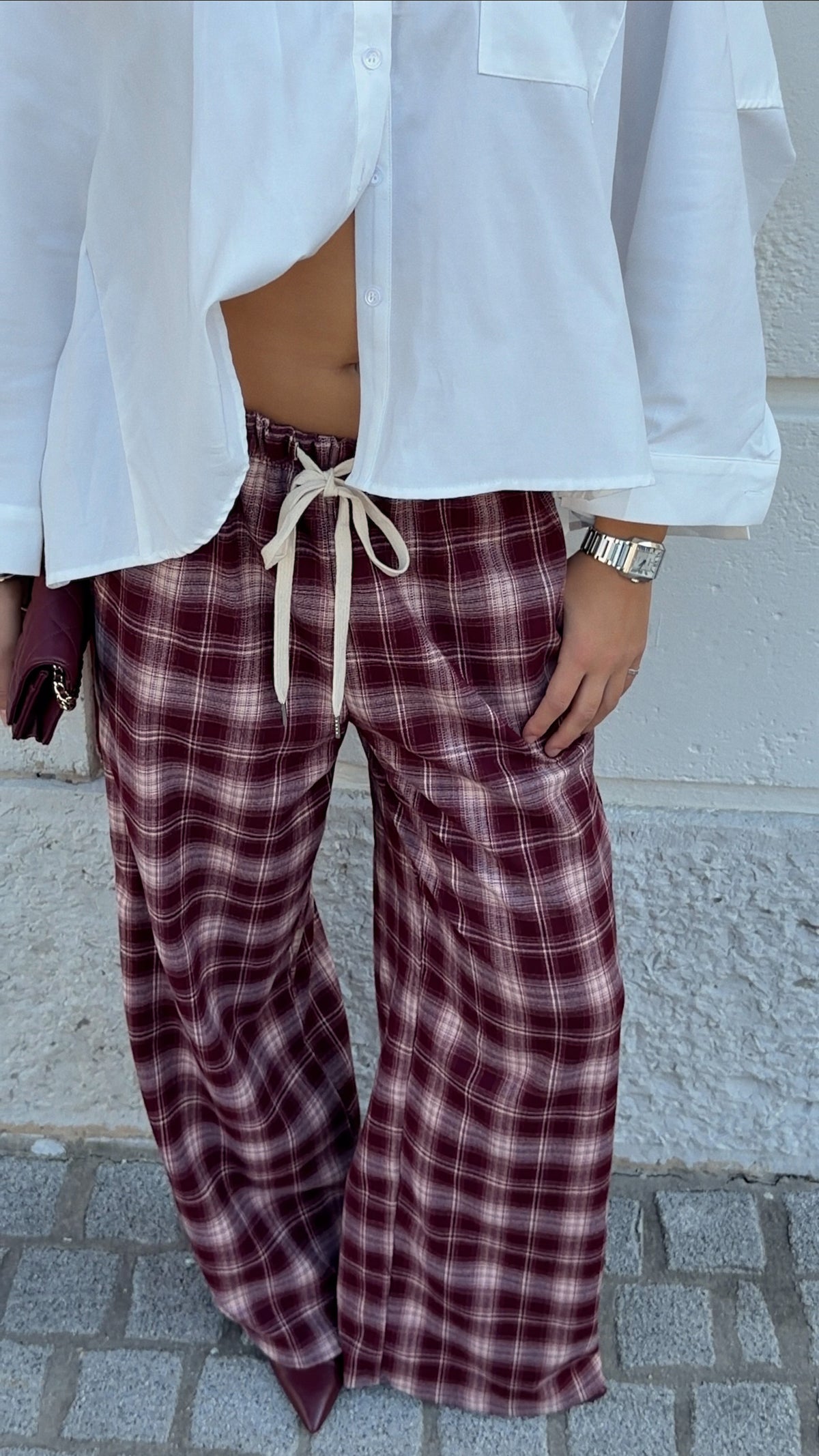 AXEL TROUSERS - BURGUNDY