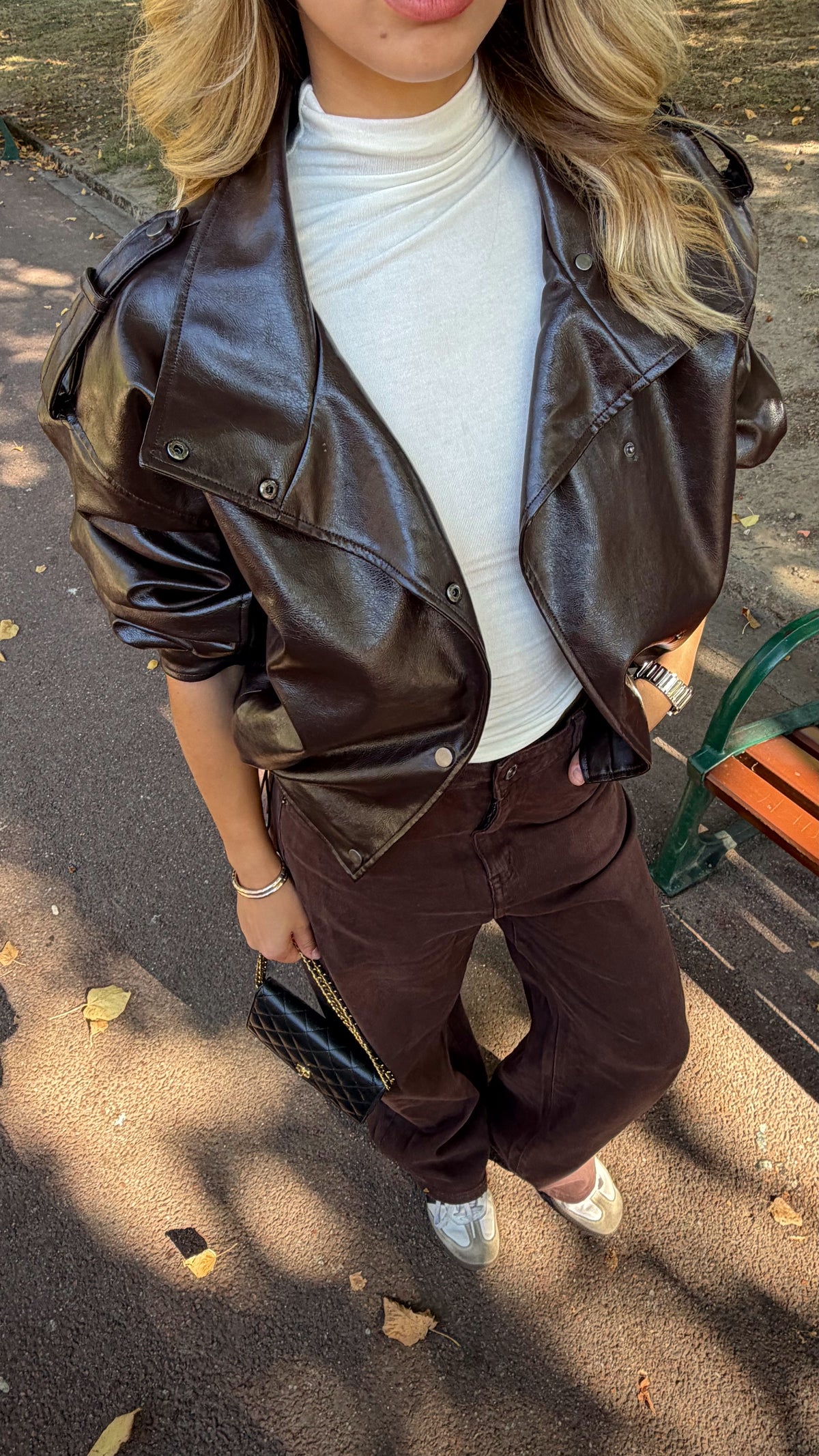 ALYSON BOMBER JACKET - CHOCO