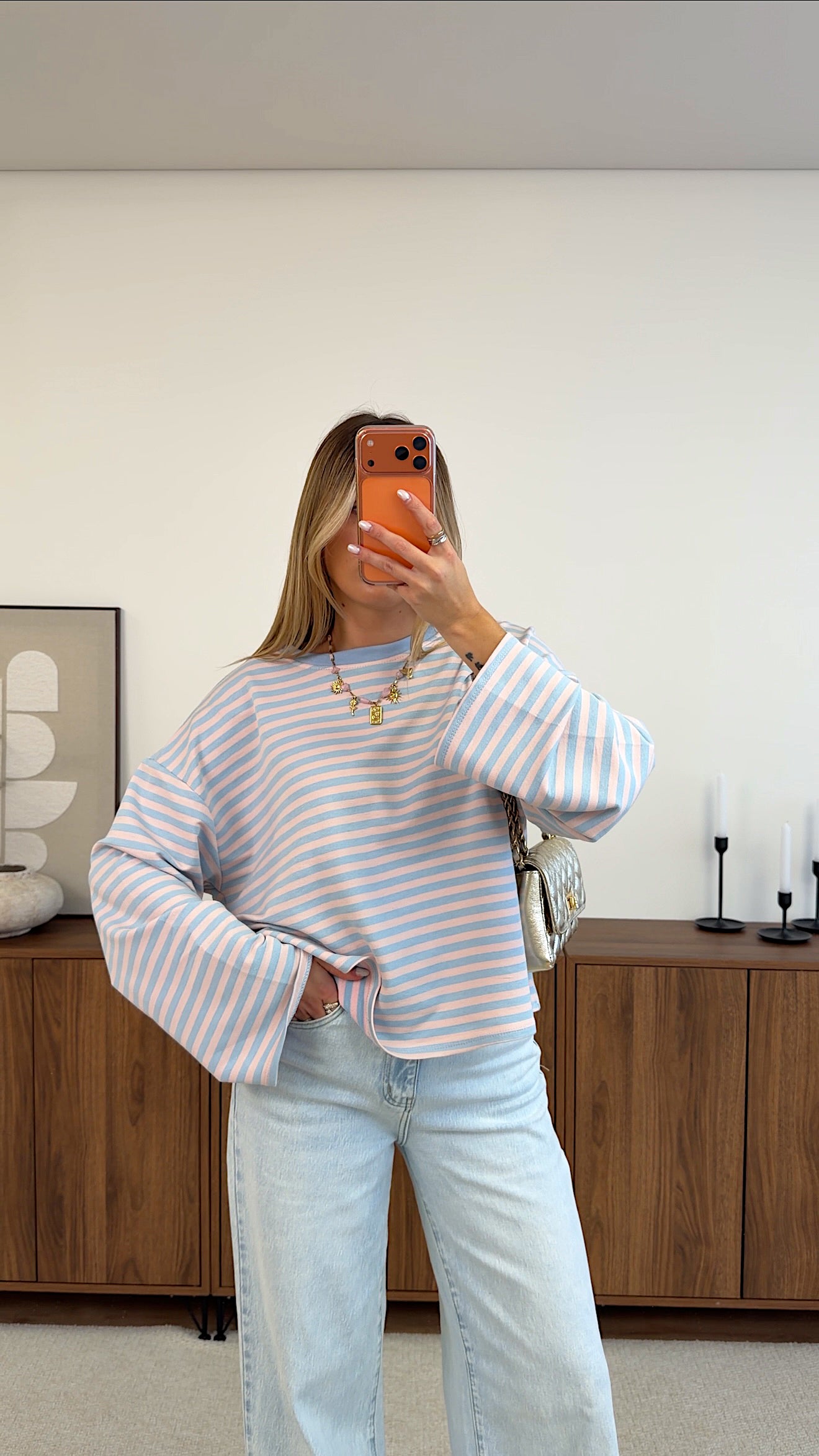 TOP MARINA - BLEU ET ROSE