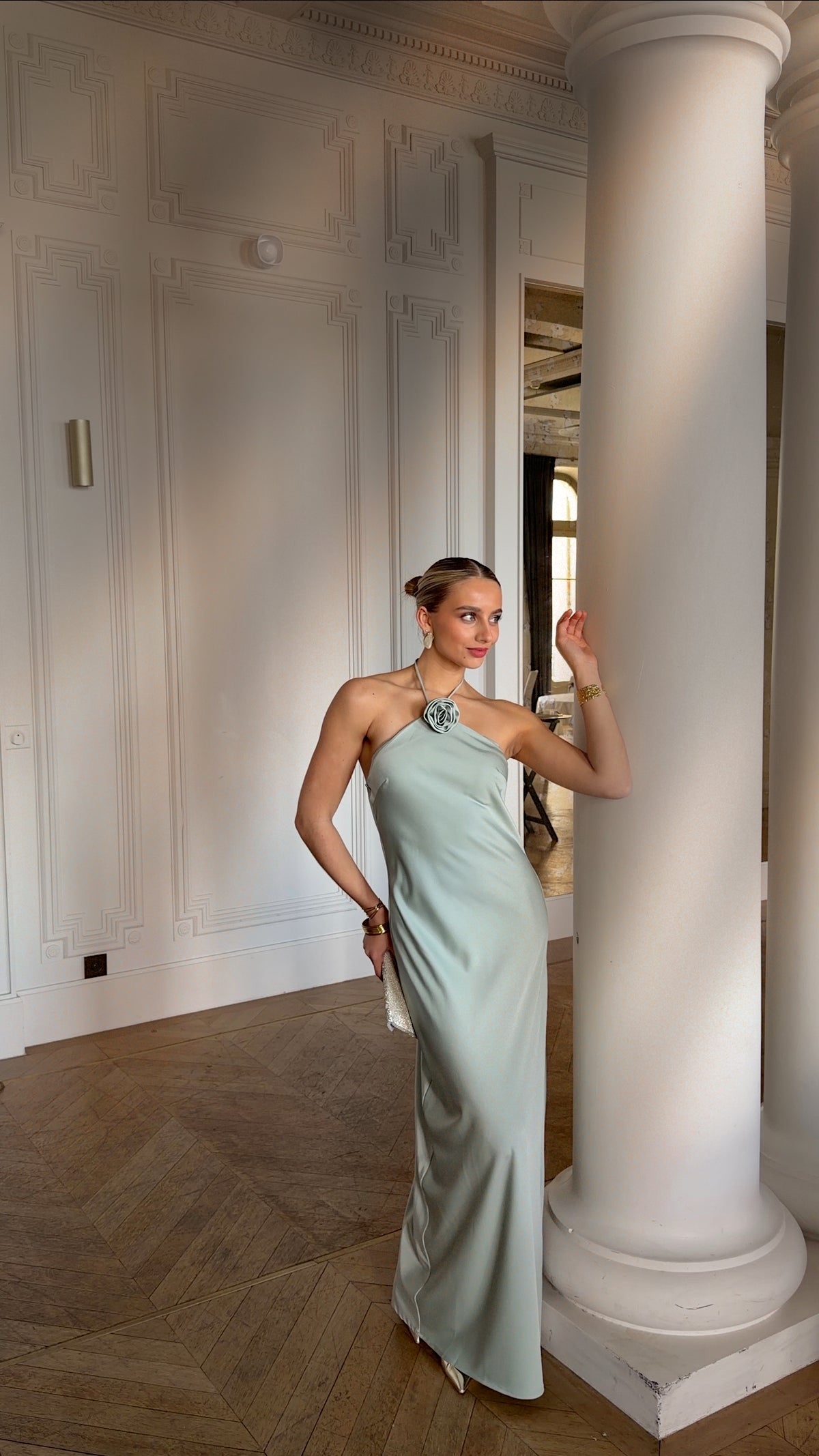 ROBE JULIA - VERT SAUGE