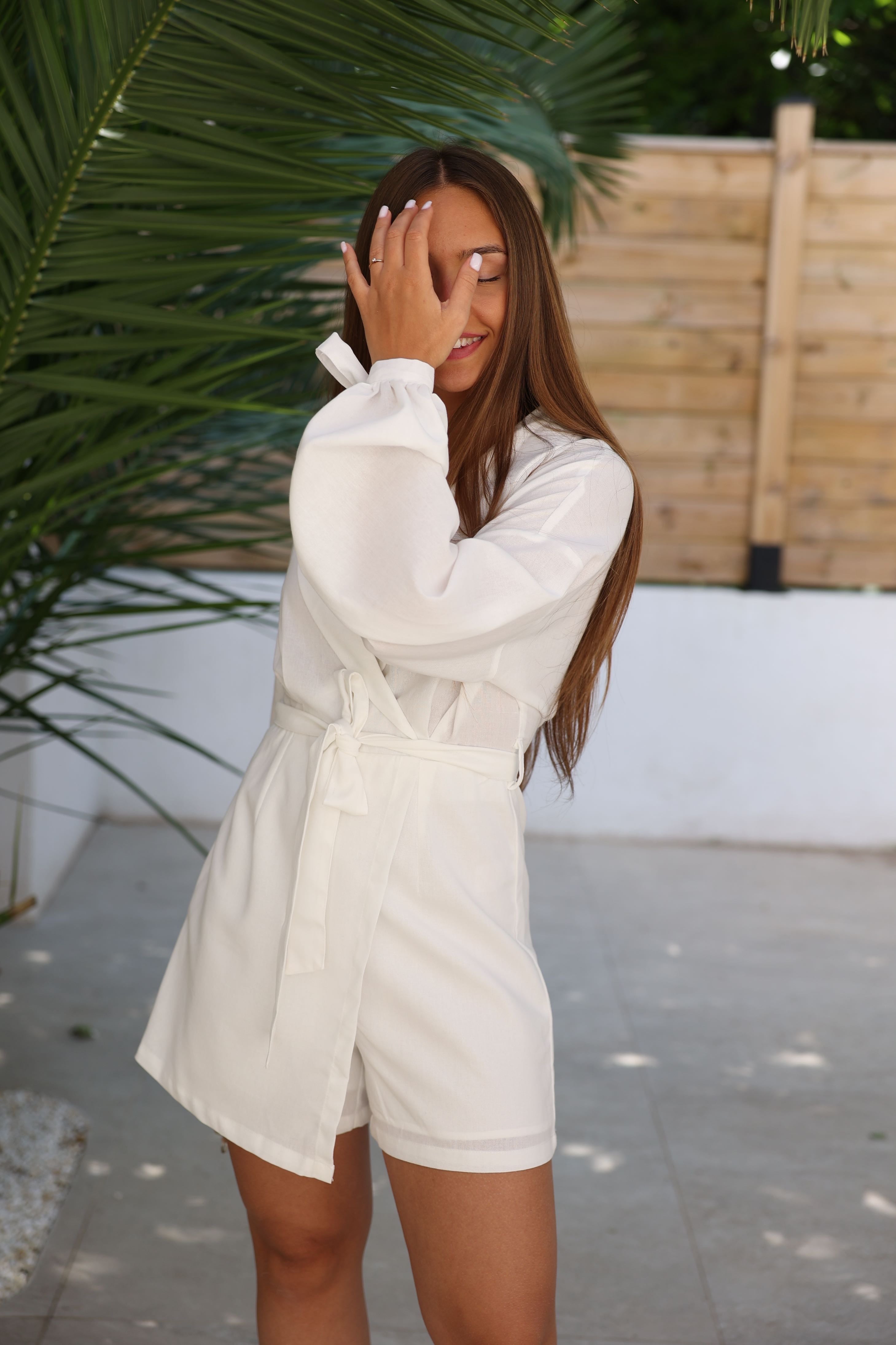 CLEMENCE PLAYSUIT - WHITE