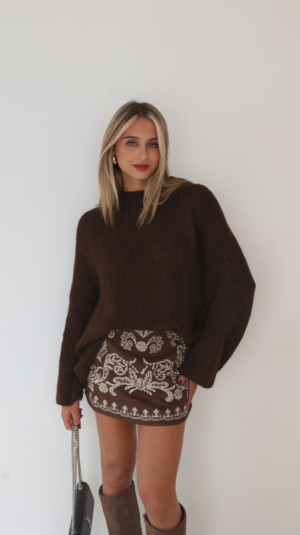 JUPE-SHORT YSIA - MARRON