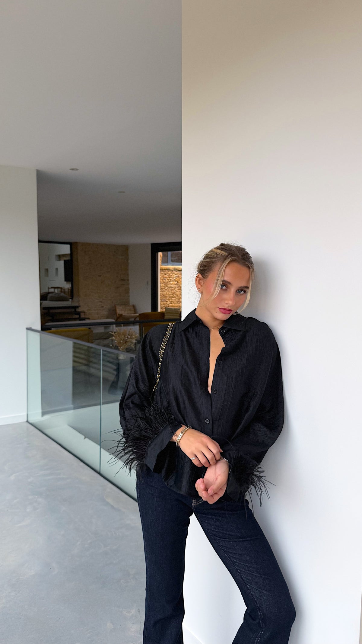 CHEMISE PLUME - NOIR