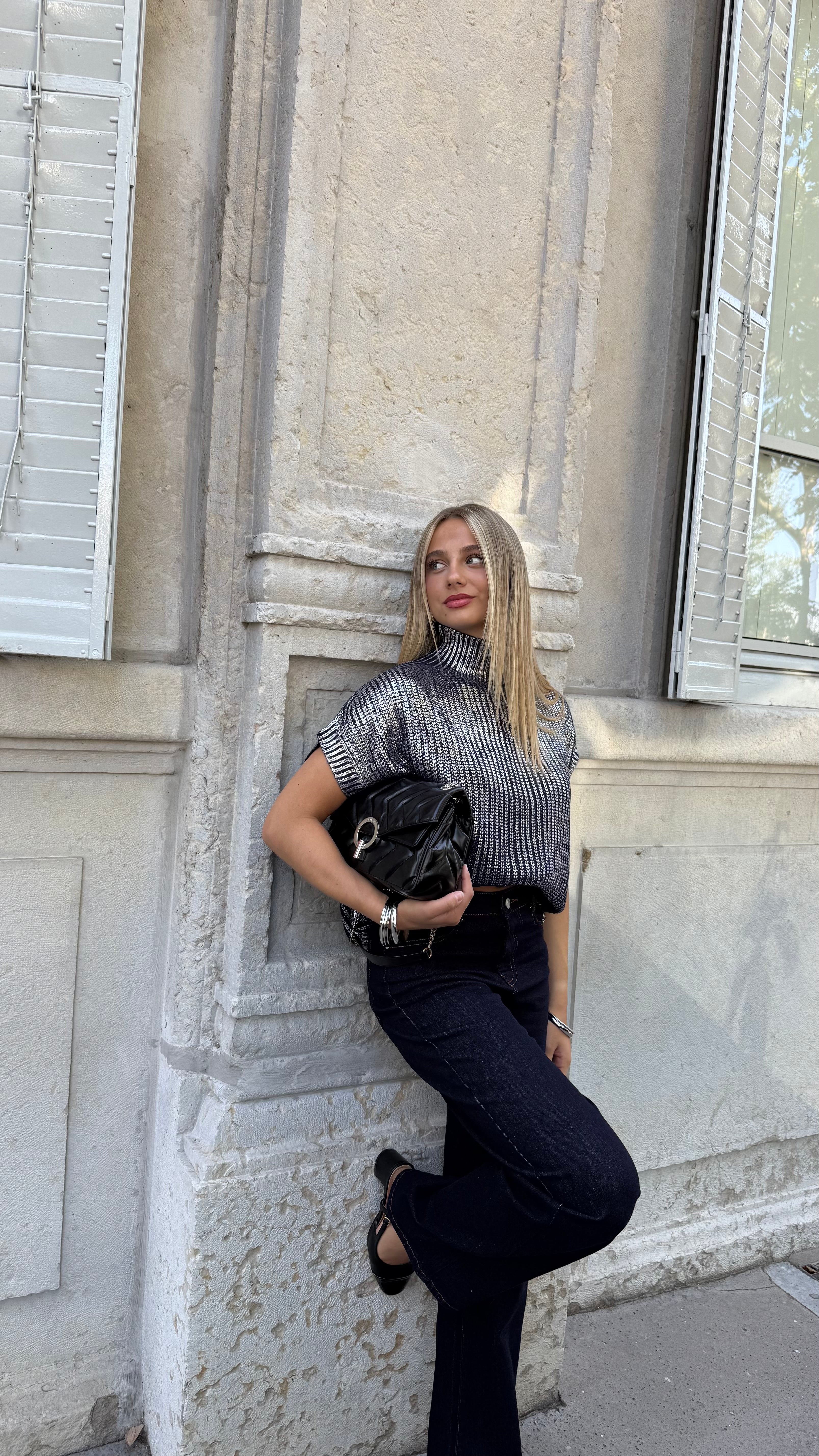 PULL SANS MANCHES NOLA - BLEU MARINE