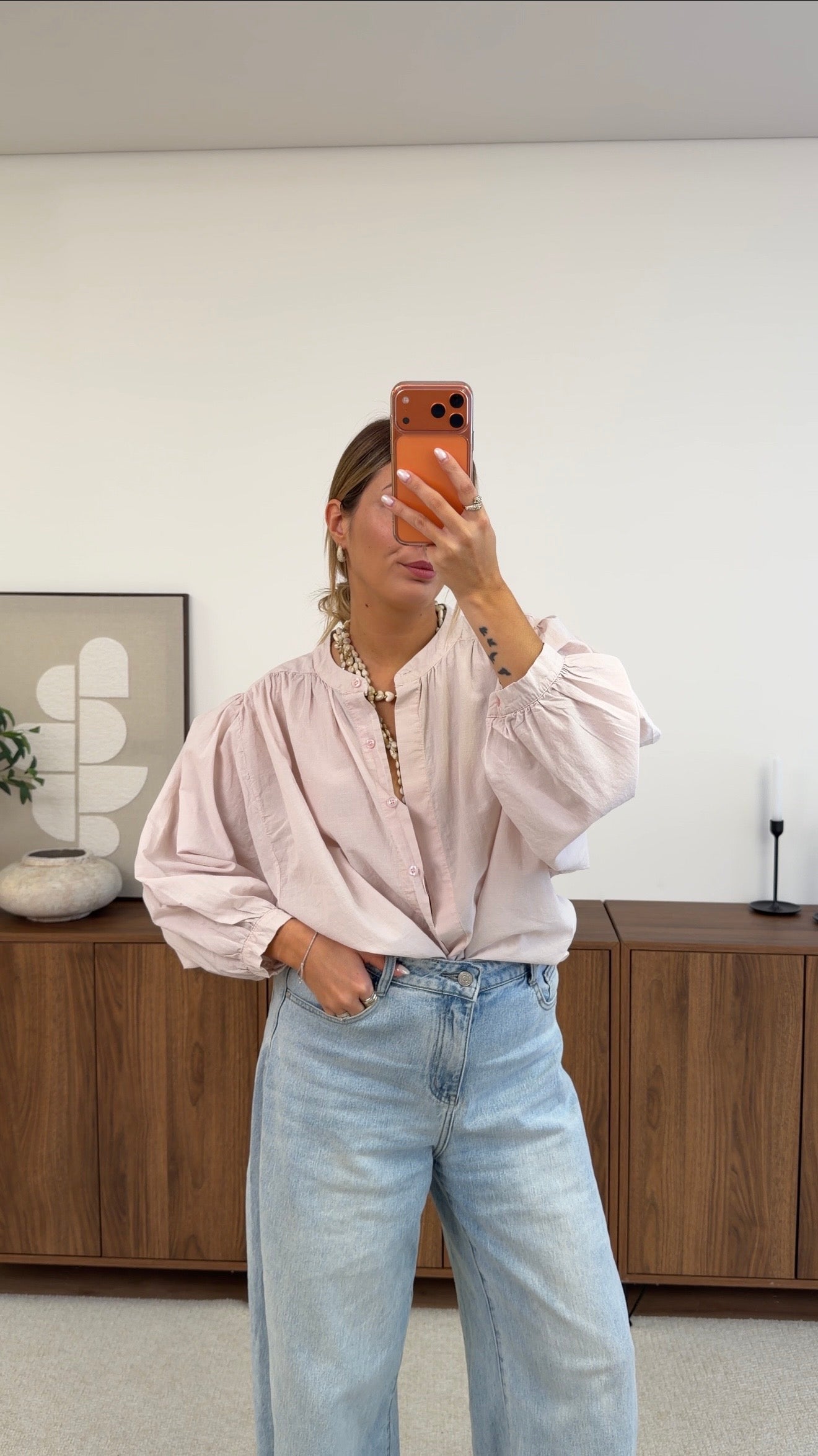BLOUSE CLÉA - ROSE PALE