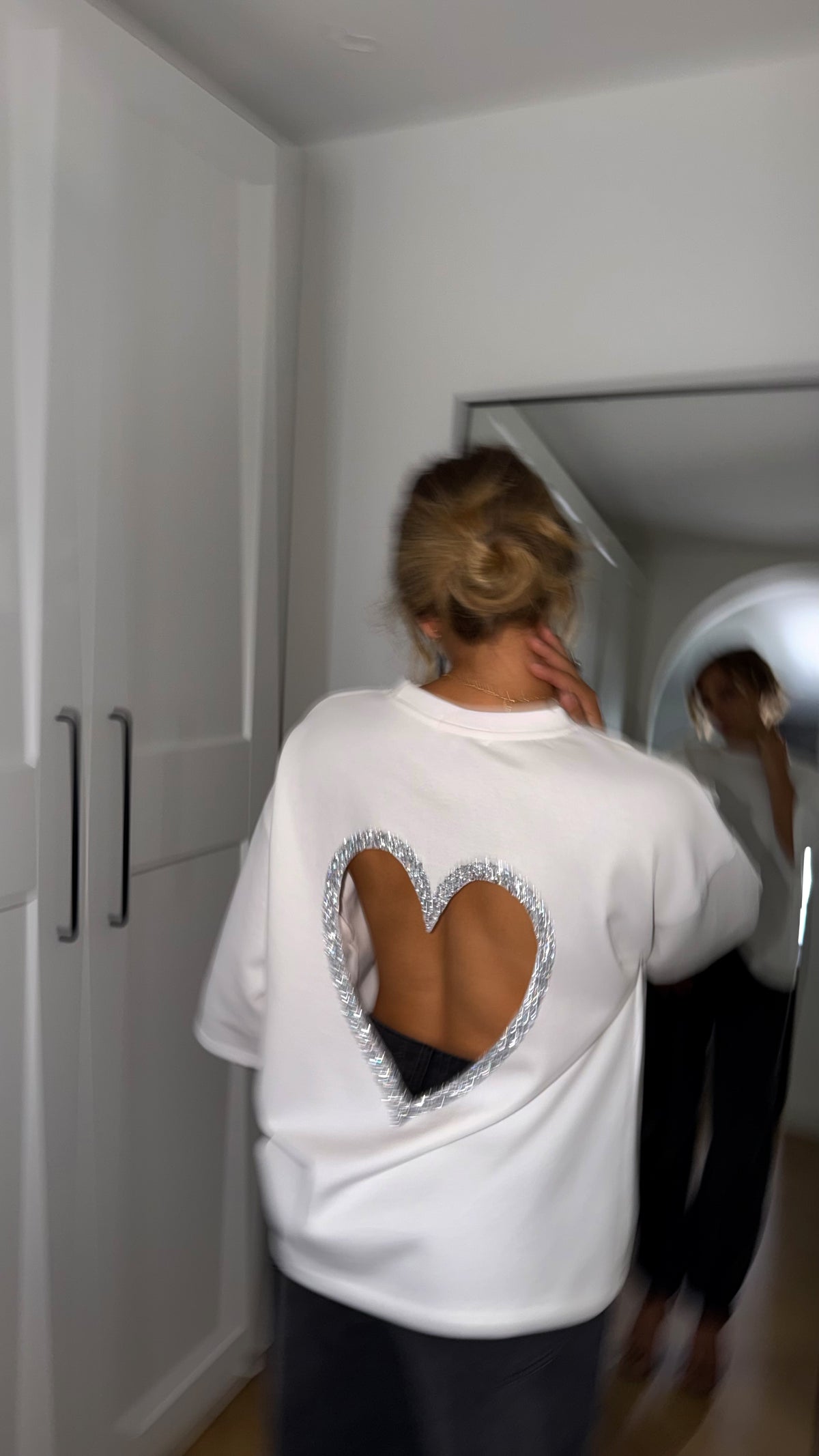 T-SHIRT COEUR - BLANC