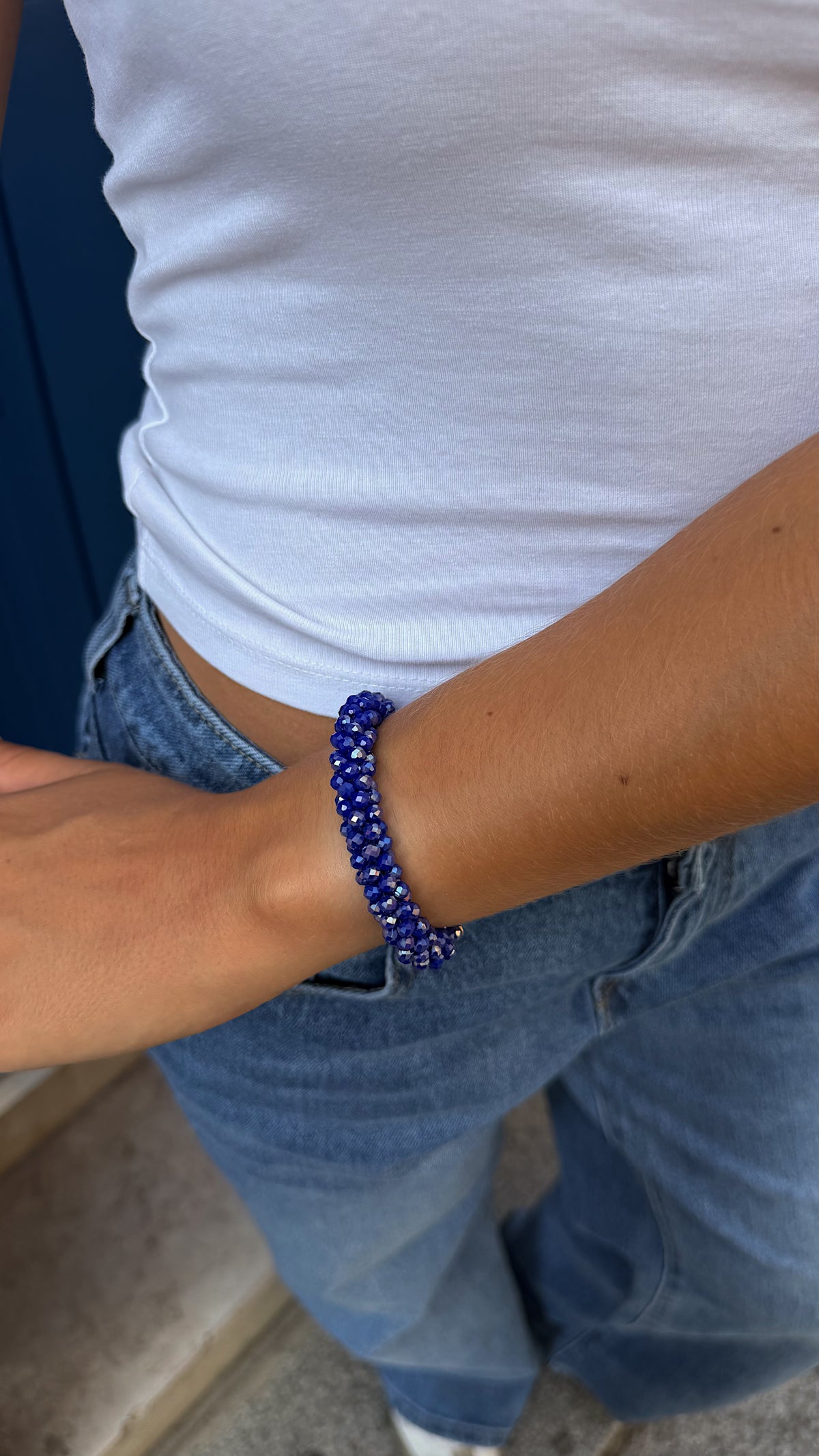 BRACELET JADE - BLEU