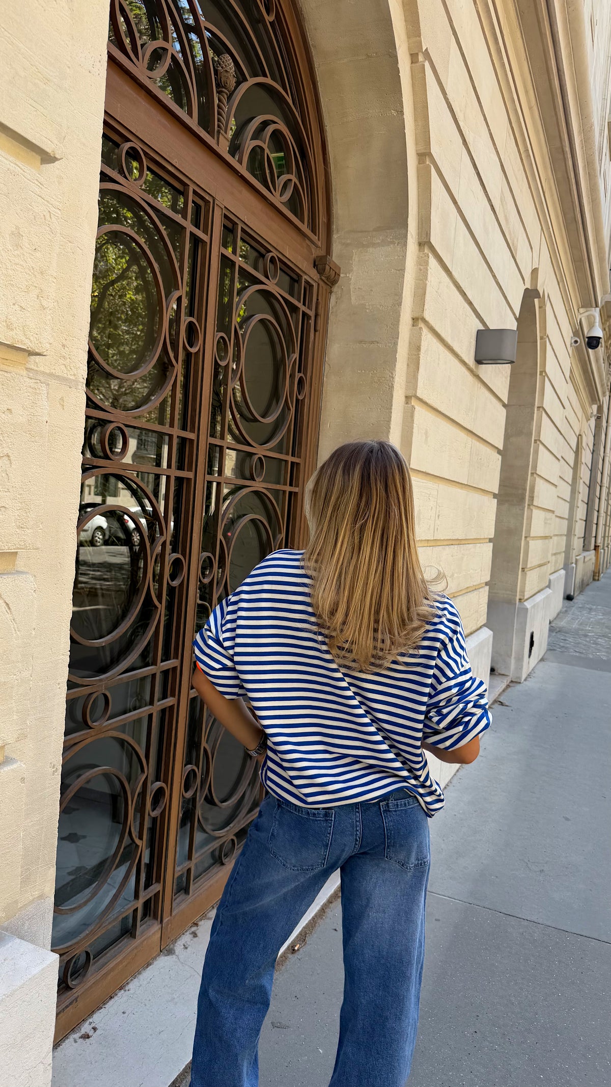 TOP CHARLINE - BLEU/ORANGE