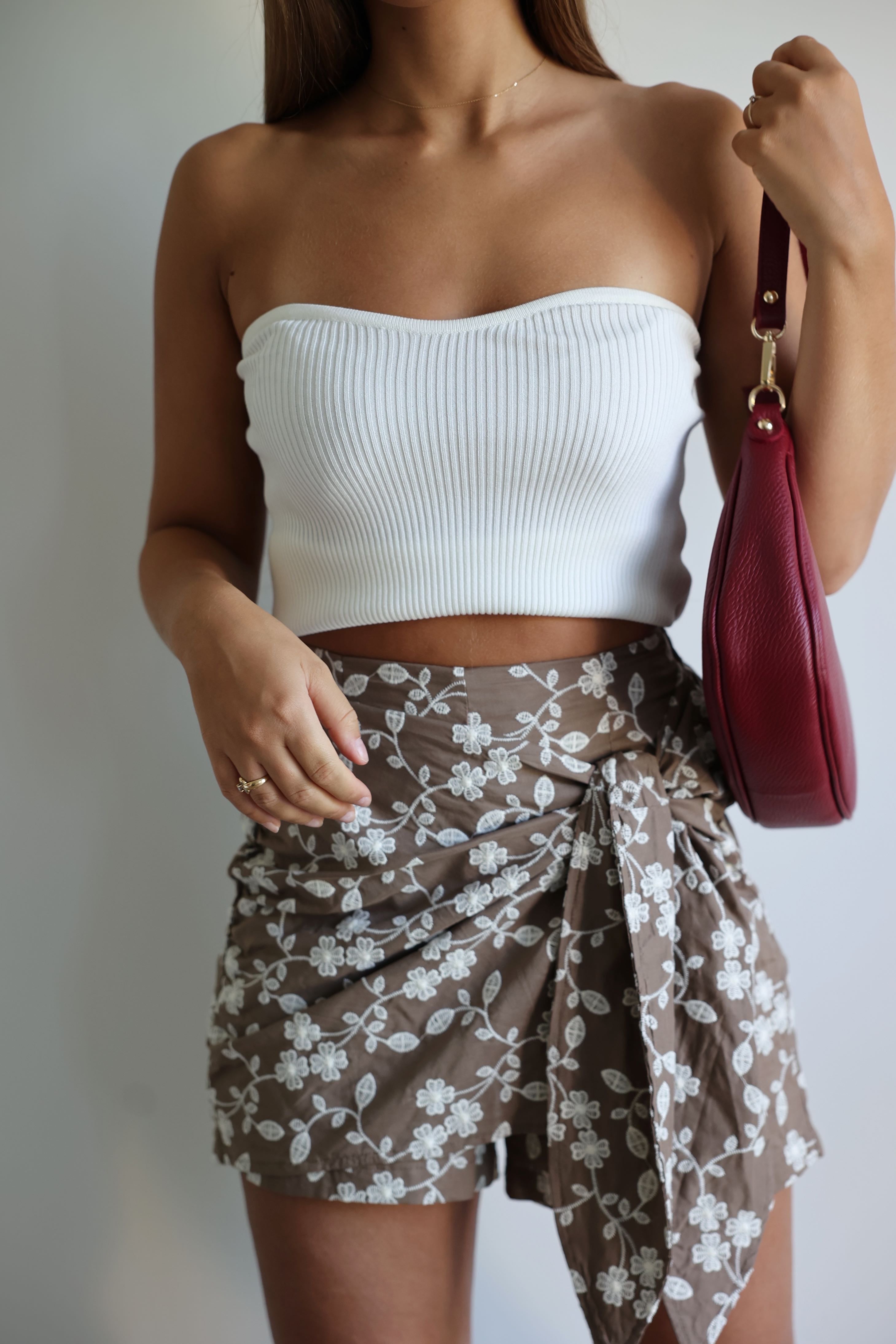 SKIRT-SHORTS - LILOU - TAUPE