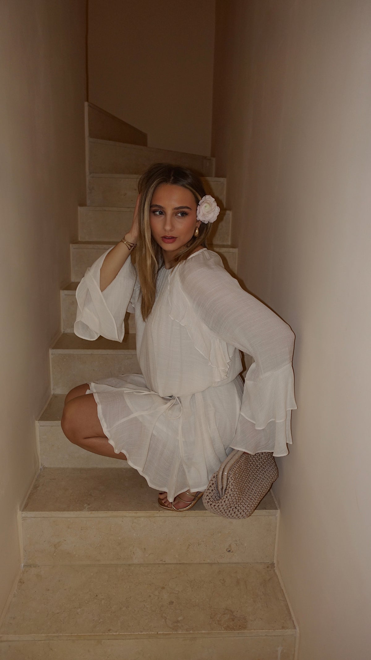 DOLORES DRESS - ECRU