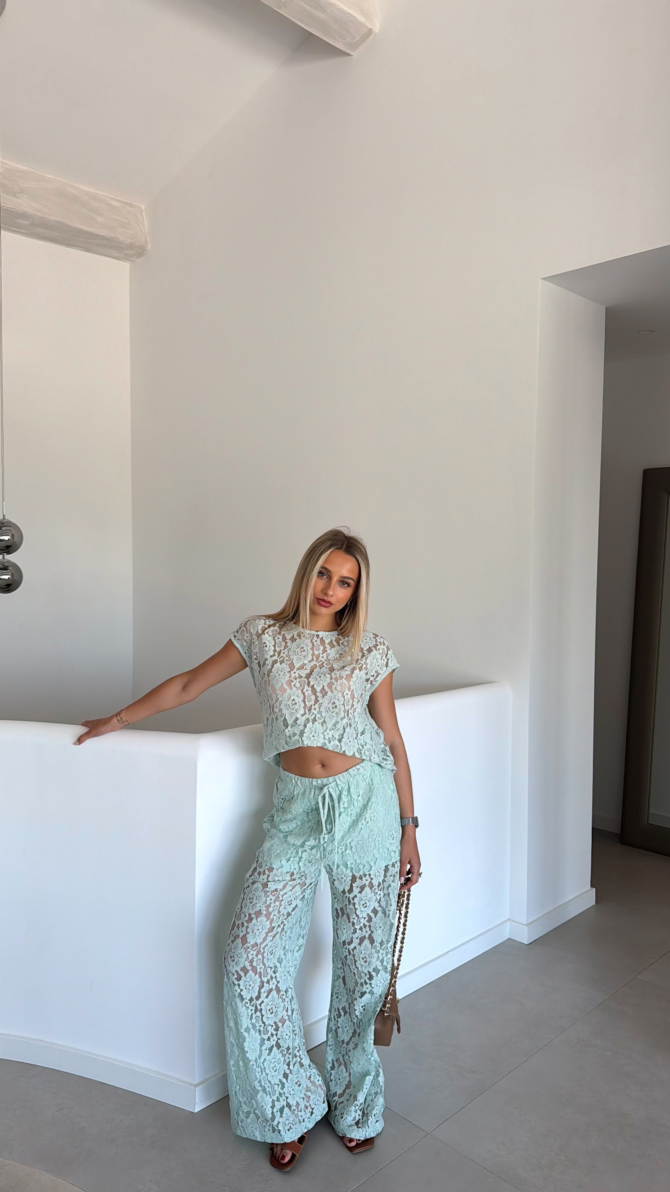 TOP LEANE - TURQUESA